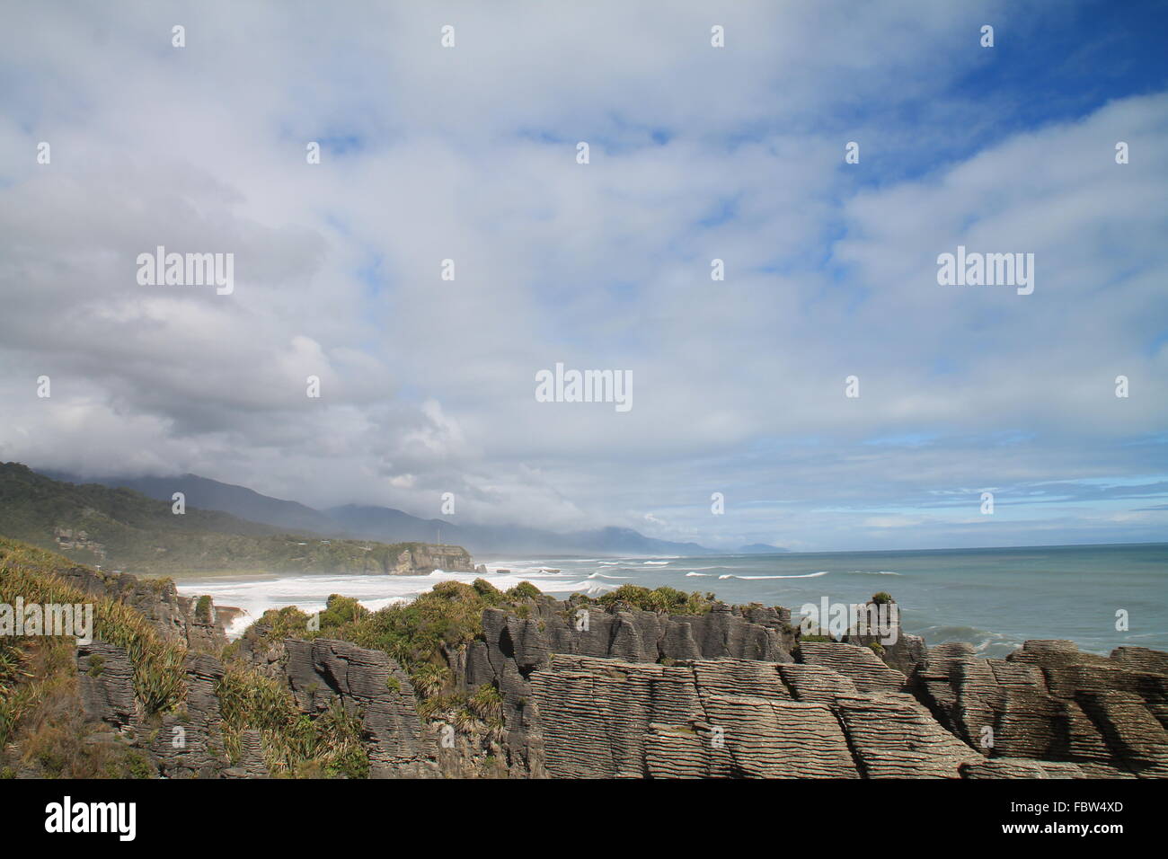 Pancake Rocks, Punakaiki, Nouvelle-Zélande Banque D'Images