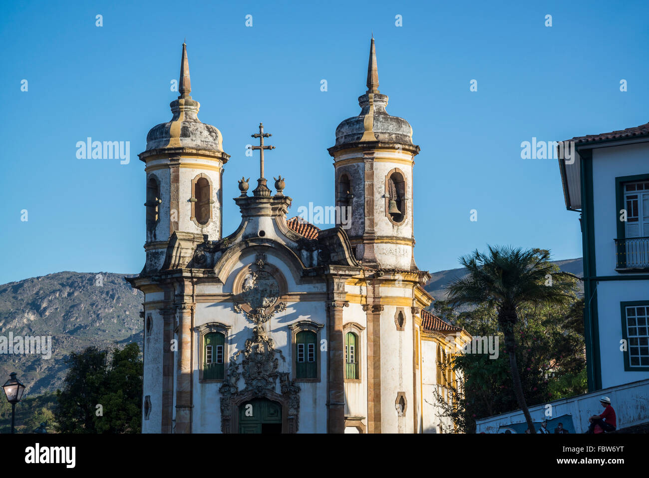 Eglise de Saint François d'Assise, Ouro Preto, Minas Gerais, Brésil Banque D'Images