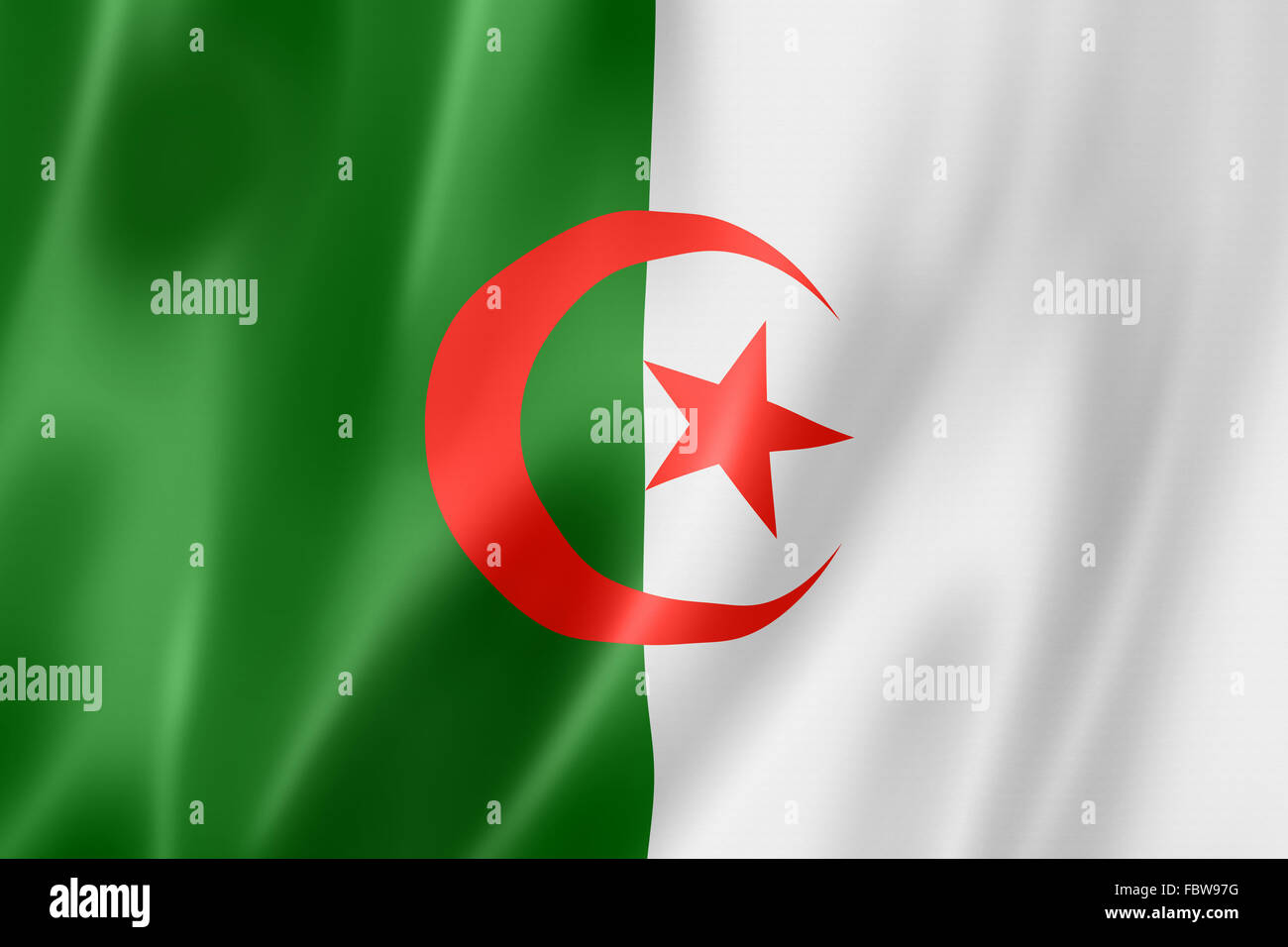 Drapeau algérien Banque D'Images