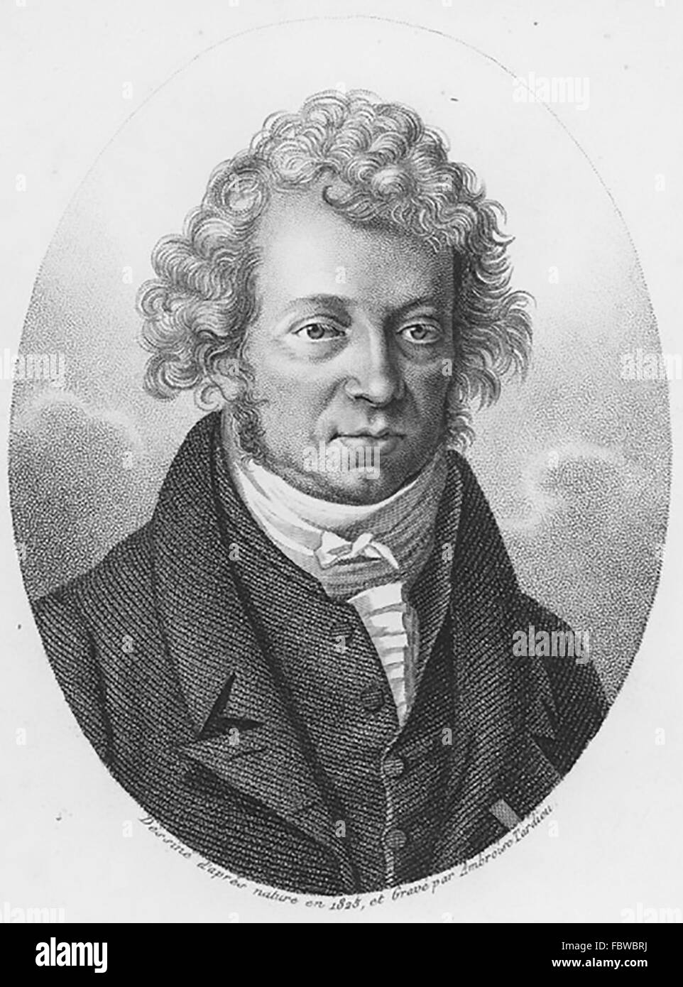 ANDRE-ANDRE AMPERE (1775-1836) mathématicien et physicien français en 1825 Banque D'Images