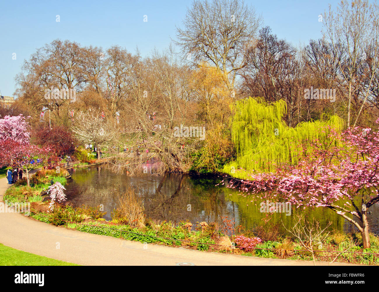 Les fleurs de printemps à St James Park Banque D'Images