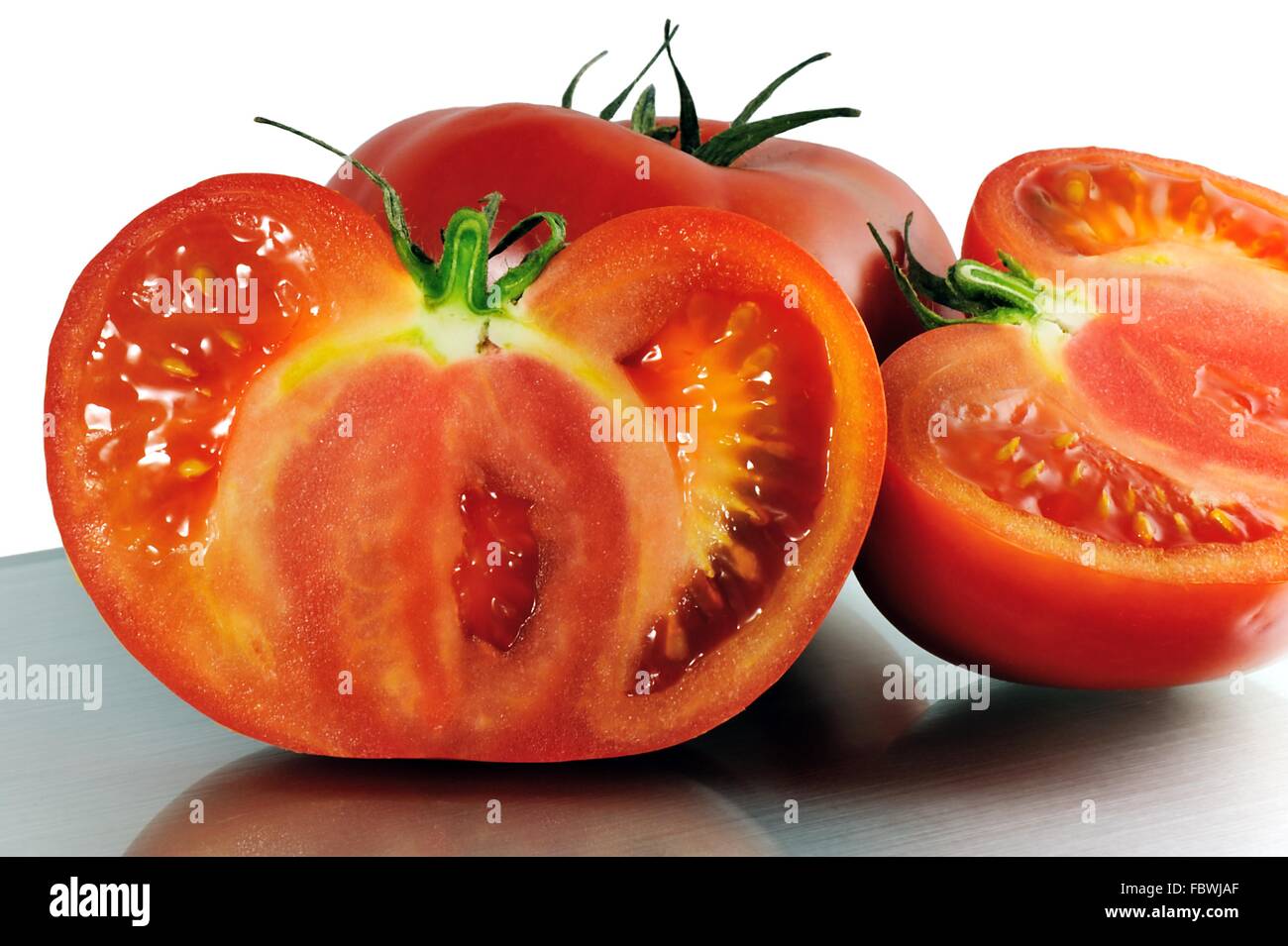 couper les tomates Banque D'Images