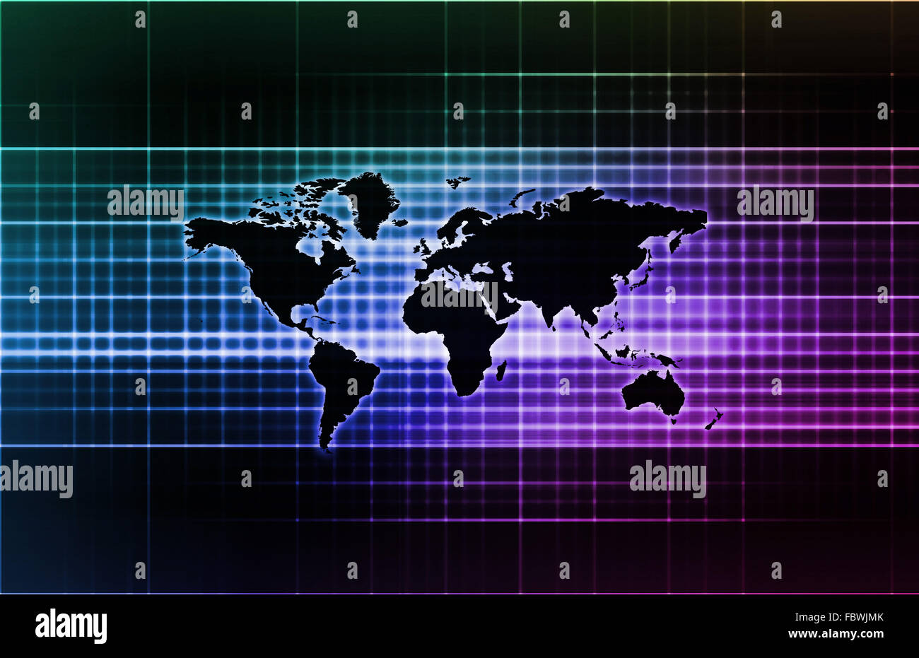 Réseau de communication internationale comme un concept d'entreprise Banque D'Images