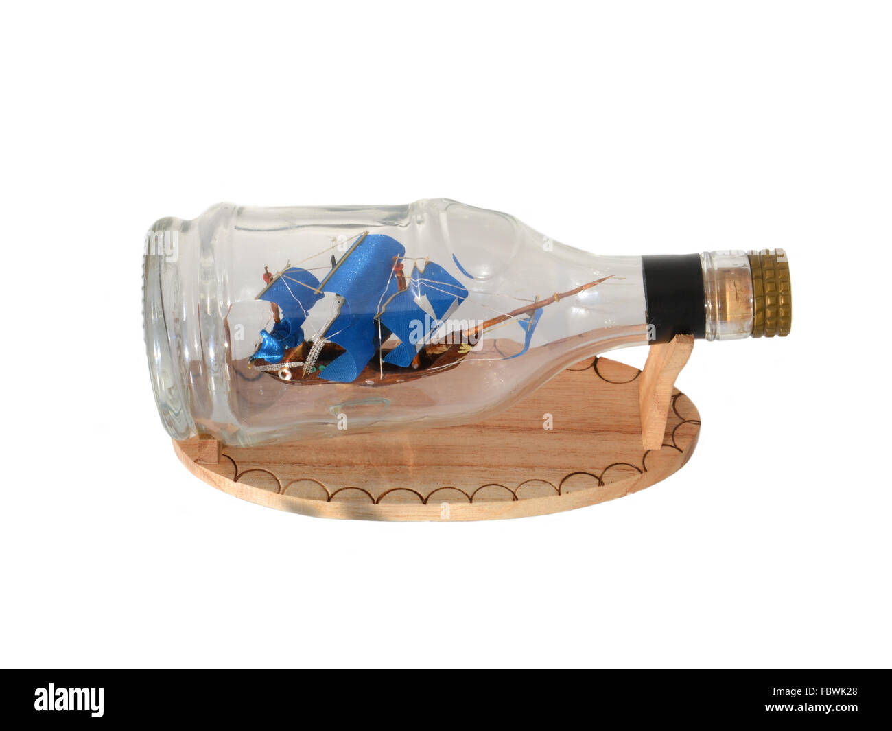 Bateau Pirate En Bouteille – Décoration Nautique En Verre Faite Main – Souvenir Marin Pour Bureau Ou Vitrine