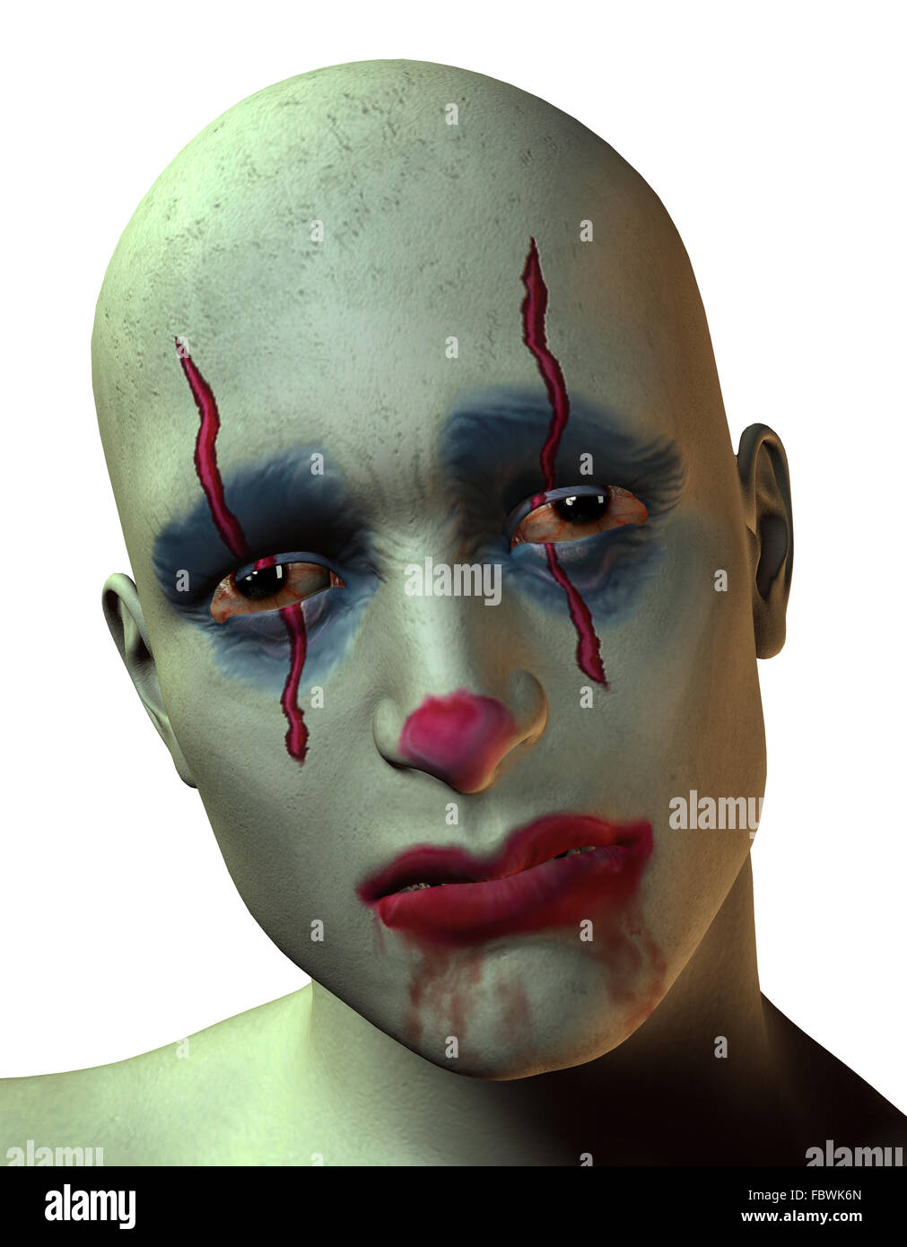 Portrait d'un clown triste Banque D'Images