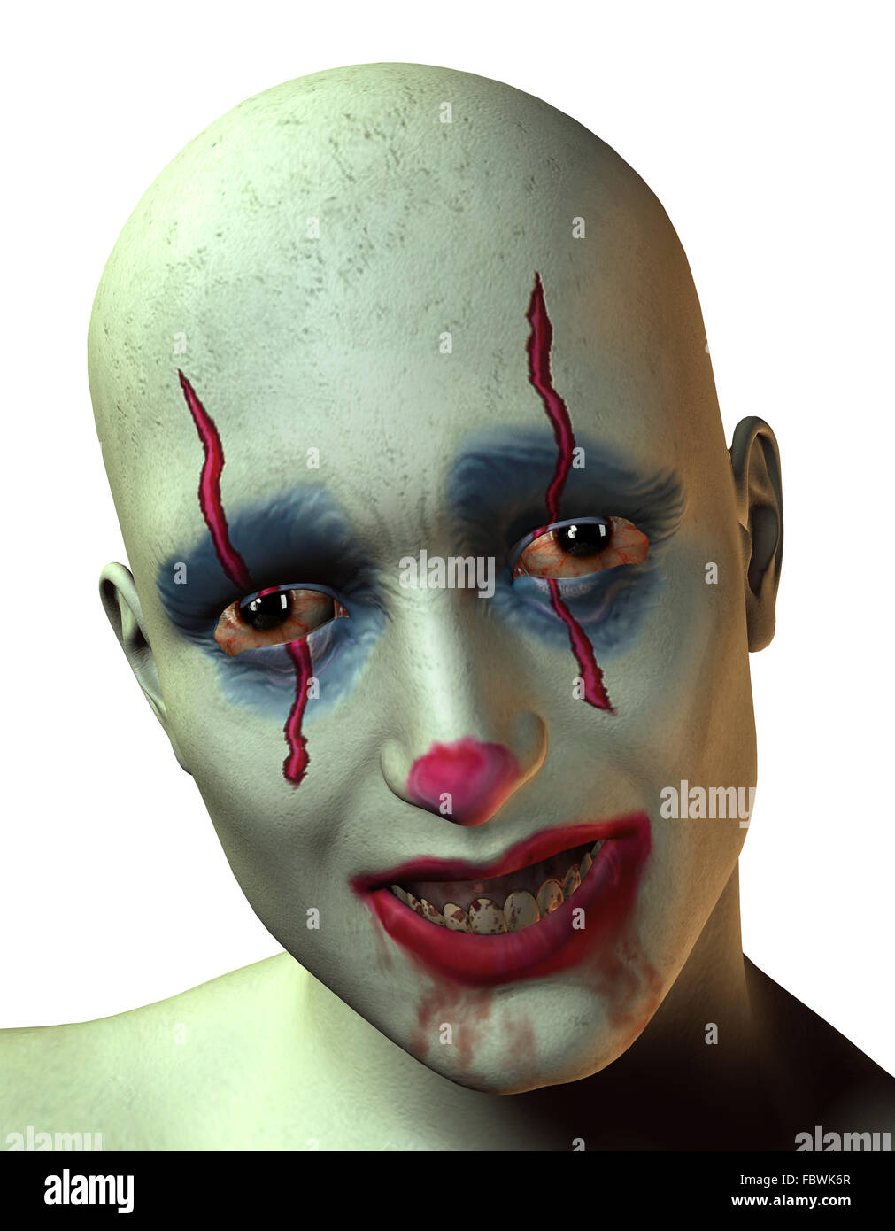 Portrait d'un clown effrayant Banque D'Images