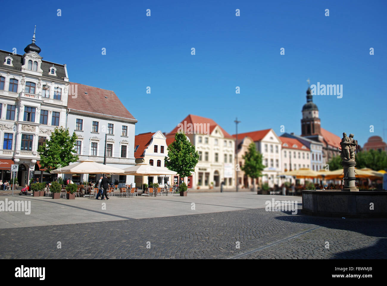 Cottbus Tilt-shift Banque D'Images