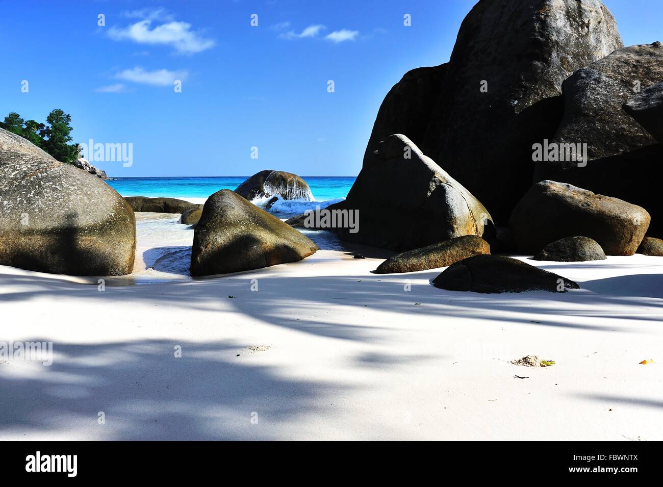 Tôt le matin, les Seychelles Banque D'Images