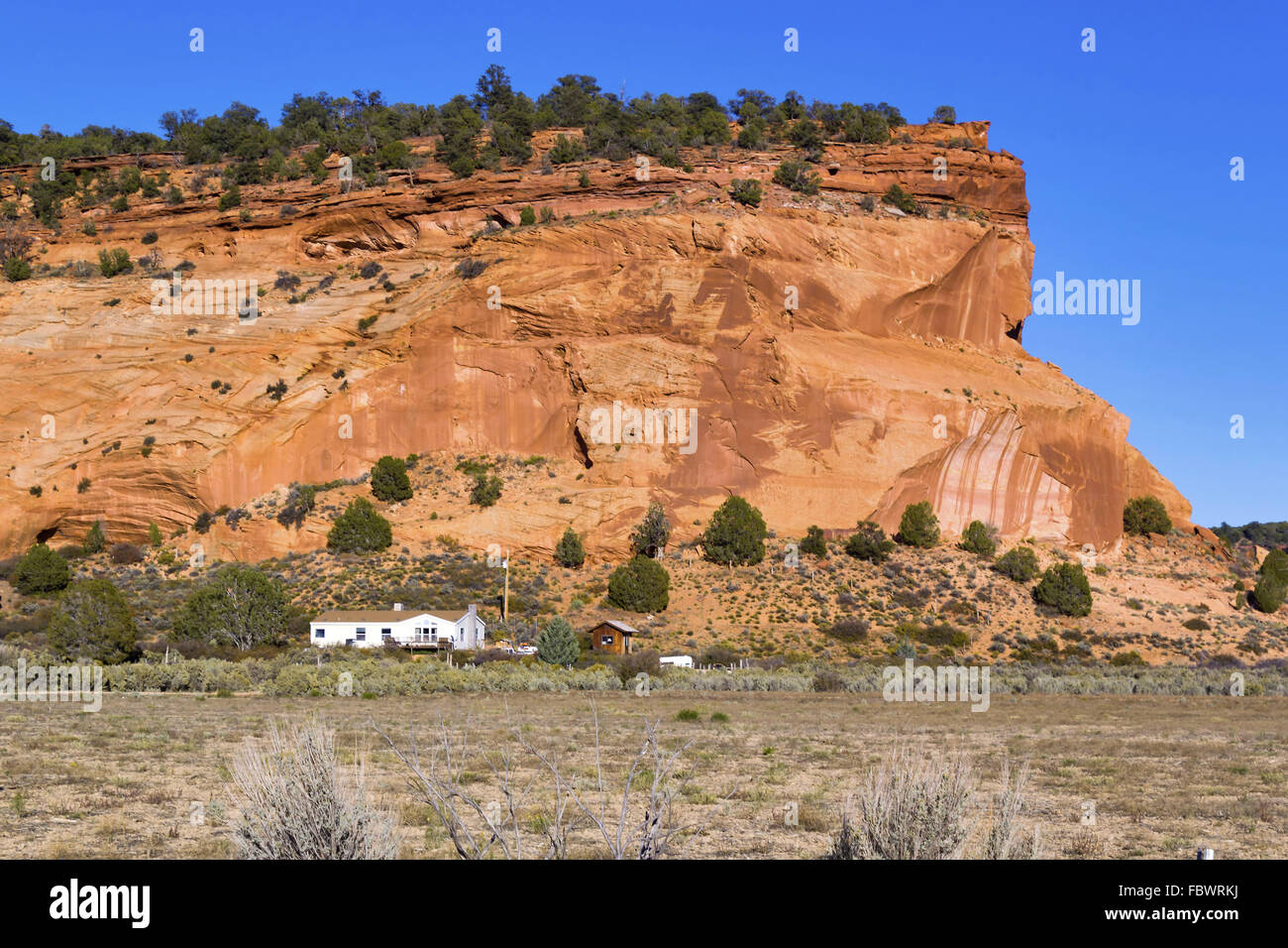 Maison à Johnson Canyon à Kanab, Utah Banque D'Images