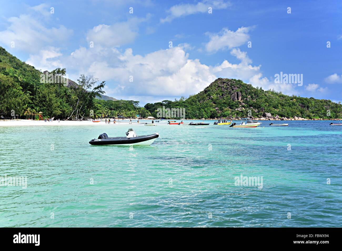 Anse Volbert Praslin Banque D'Images