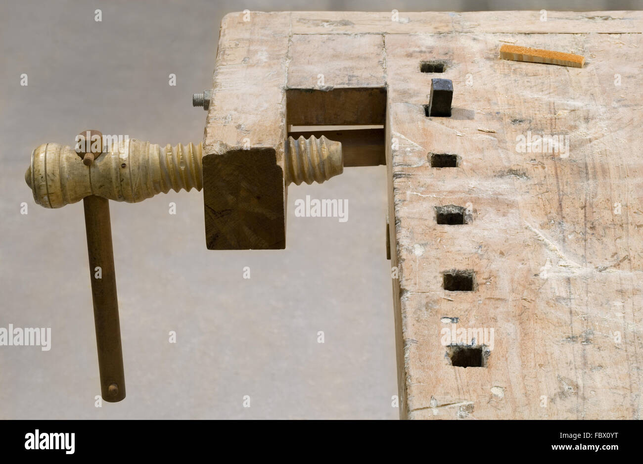 Vieux Banc de menuisier Banque D'Images