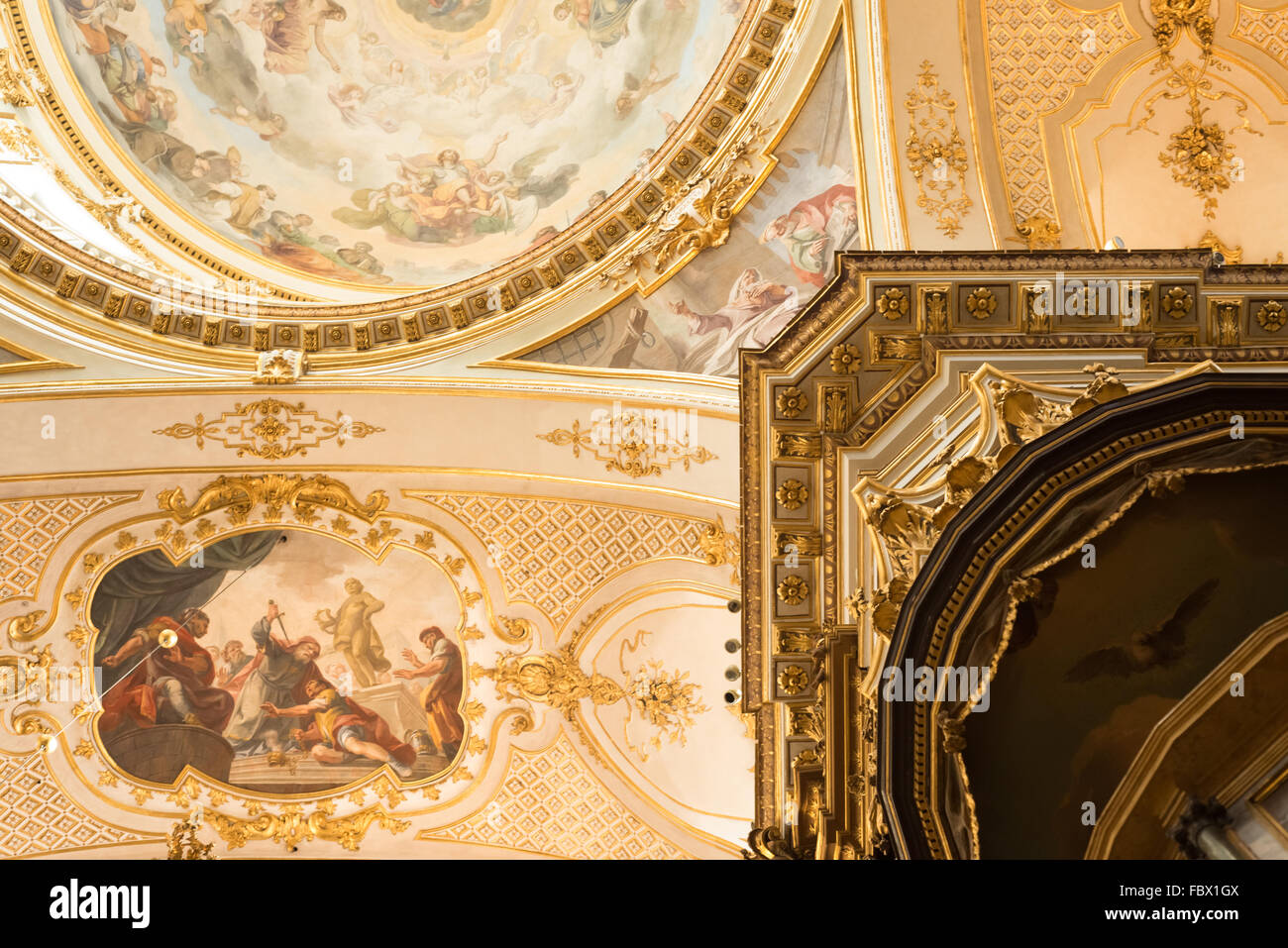 L'intérieur de la cathédrale de Bergame. Banque D'Images