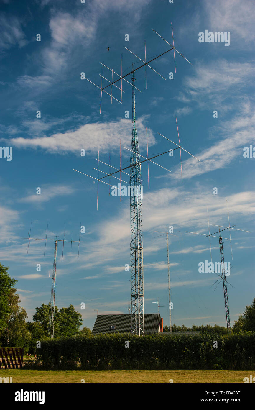 La station de radio amateur en Pologne. Banque D'Images