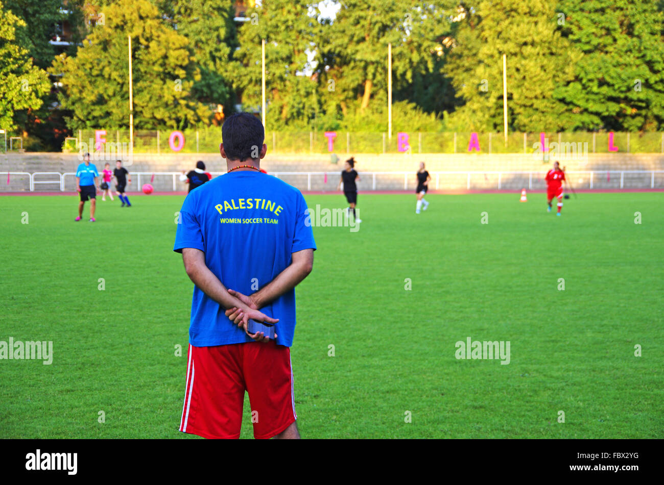 L'équipe de football des femmes en Palestine Banque D'Images