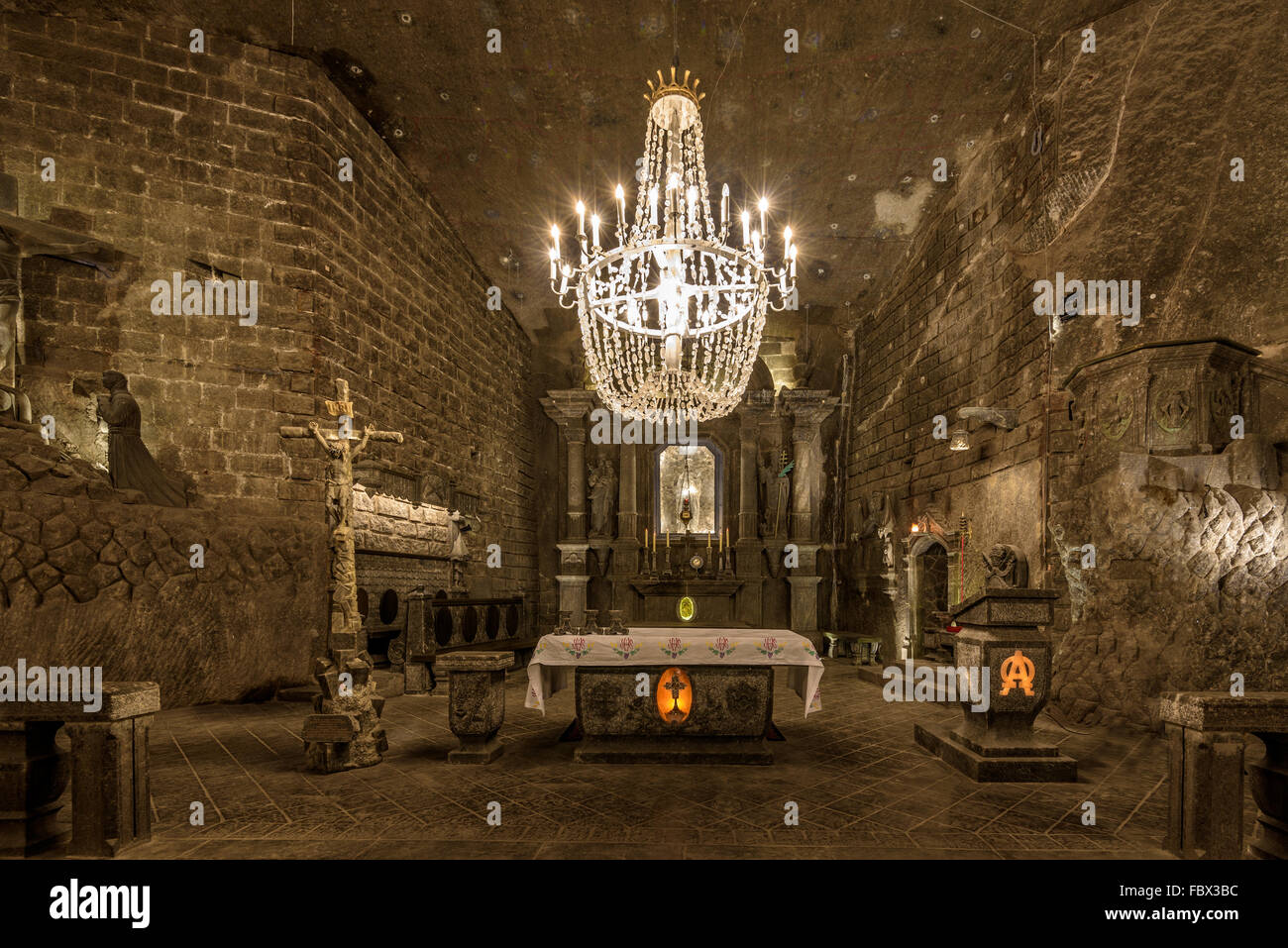 Mine de sel de Wieliczka, Pologne. Banque D'Images