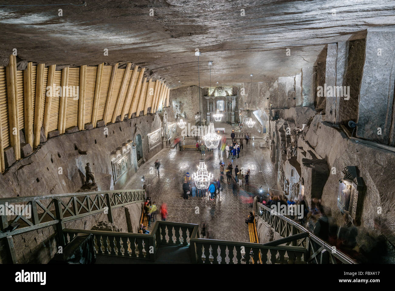 WIELICZKA, POLOGNE - Le 14 novembre : la mine de sel de Wieliczka (13e siècle) est l'une des plus anciennes du monde des mines de sel. novembre 14, 2015 Banque D'Images