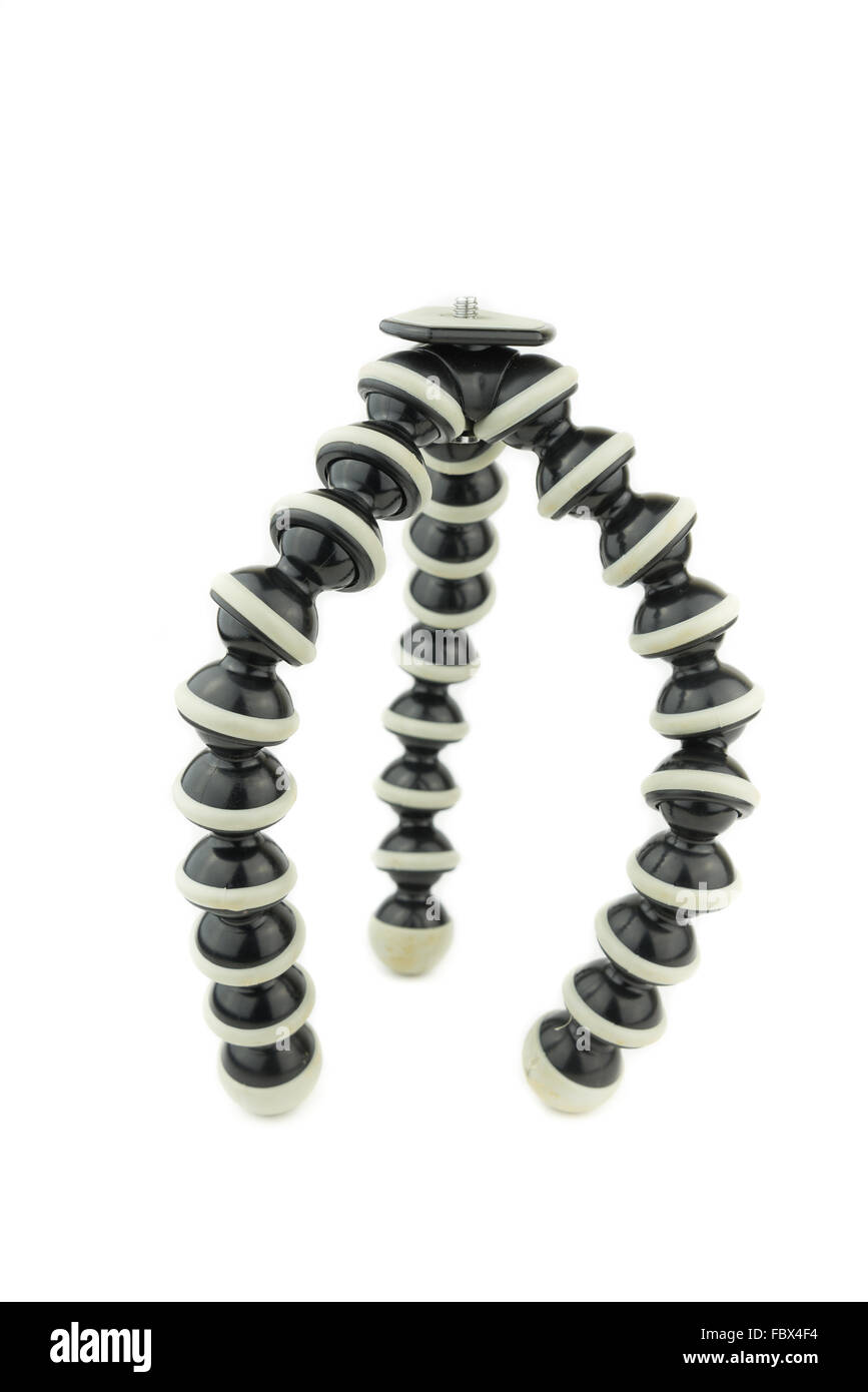 Trépied flexible pour téléphone intelligent et petit appareil, rotule orientable omni Banque D'Images