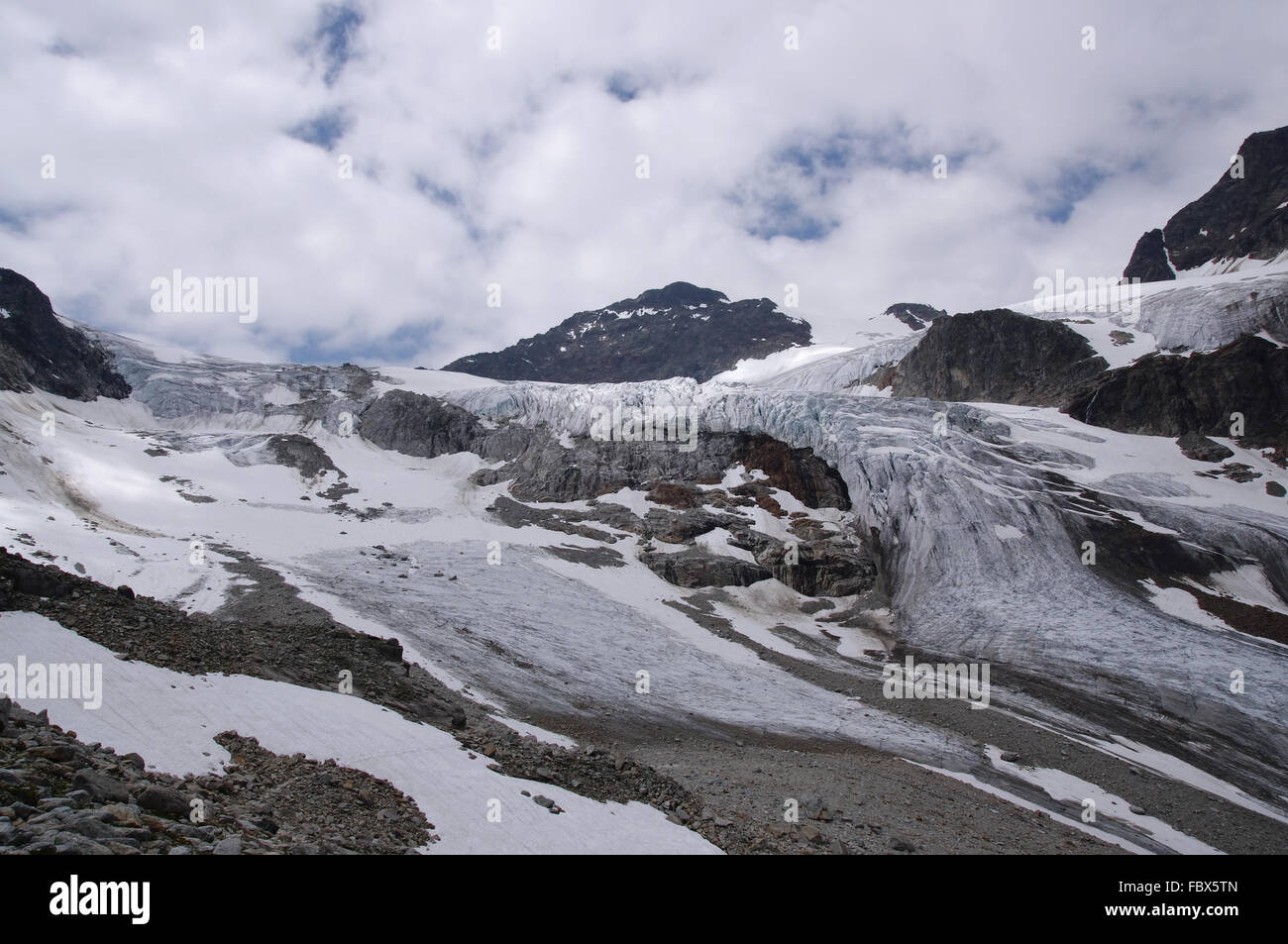 L'Ochsentaler Glacier dans la Silvretta Banque D'Images