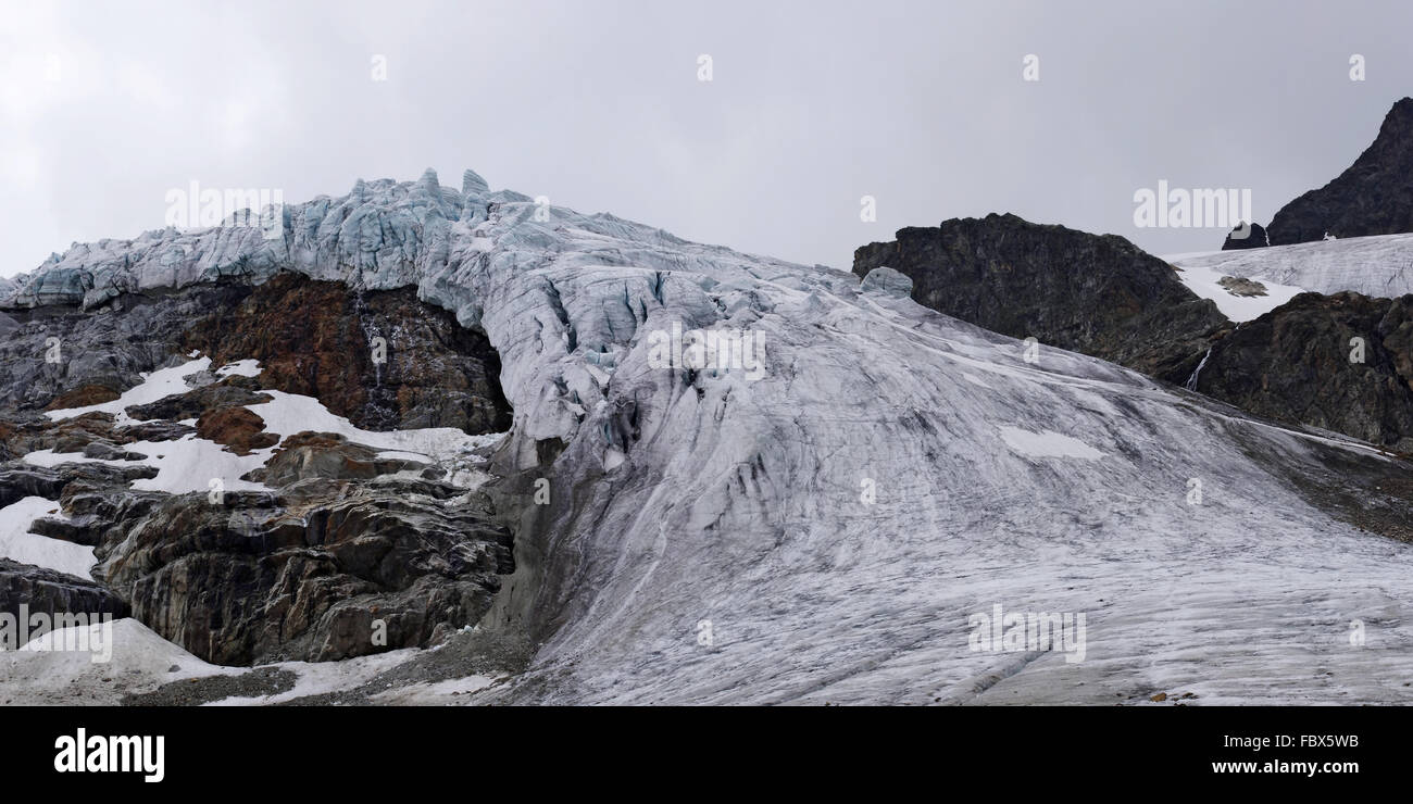 L'Ochsentaler Glacier dans la Silvretta Banque D'Images