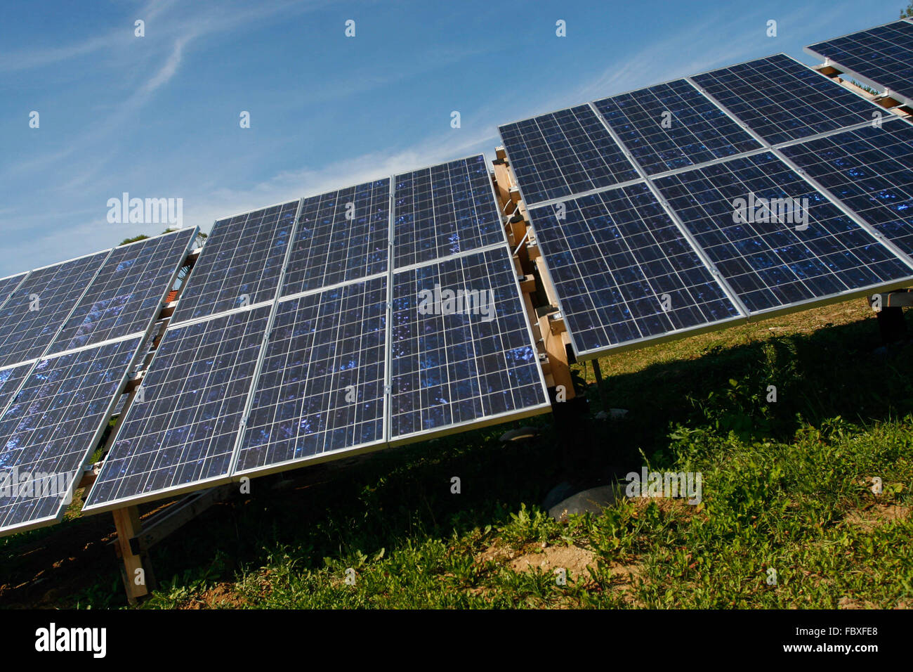 Panneaux solaires, République tchèque source d'énergie alternative Banque D'Images