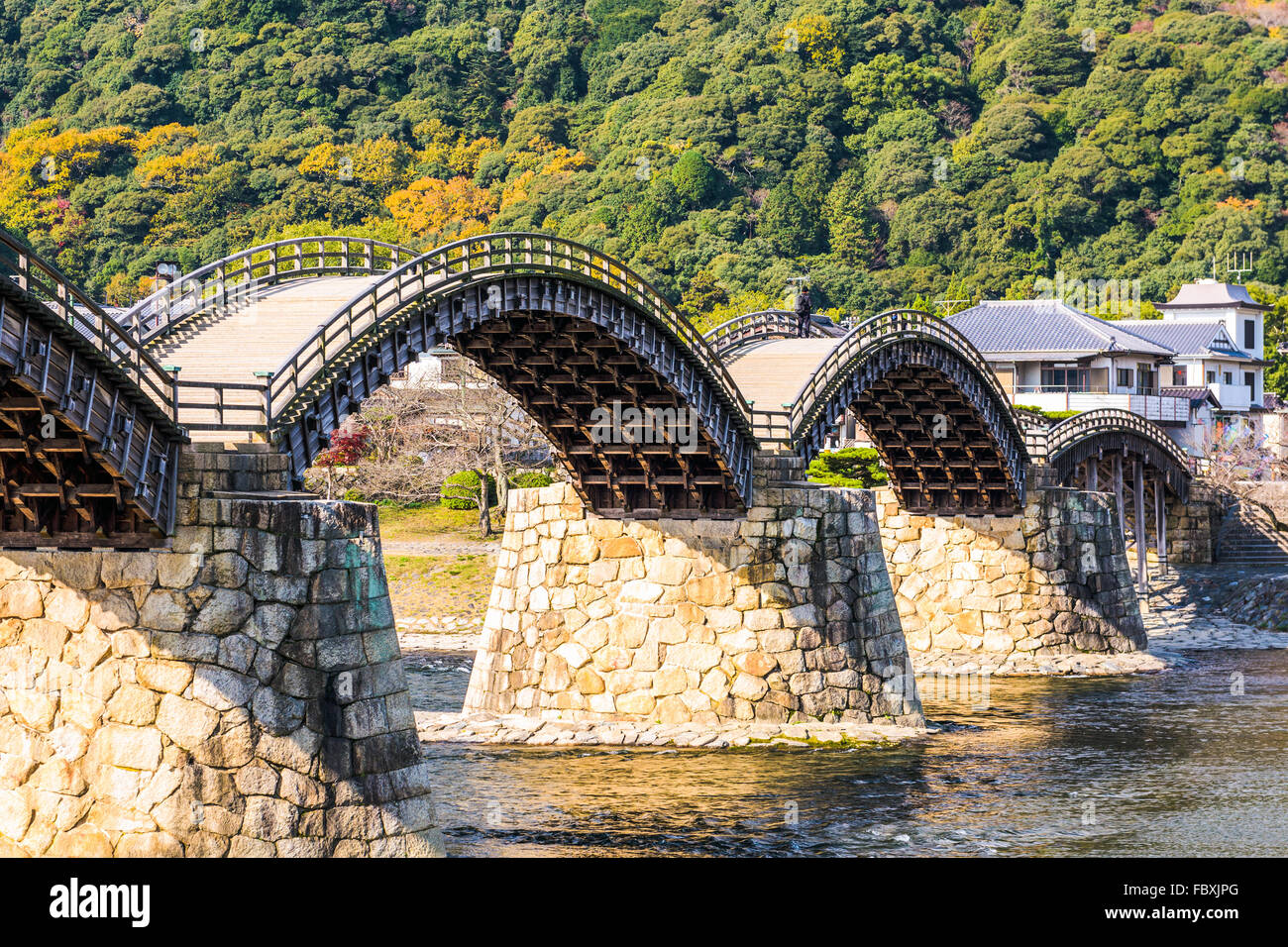 Kintai Bridge d'Iwakuni, Japon. Banque D'Images