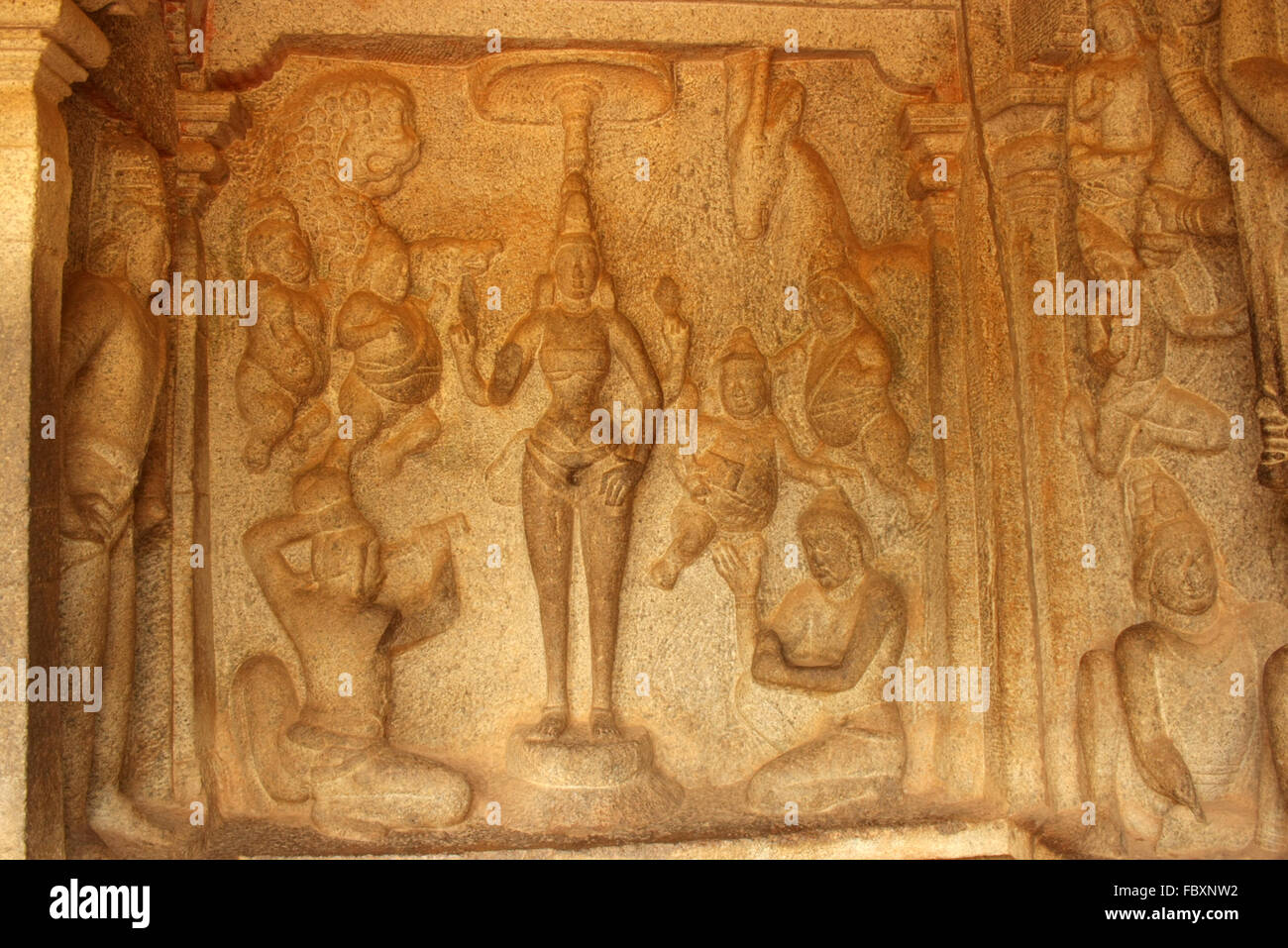 Quatre forces Durga Varaha Cave Temple (aussi Adivaraha Cave Temple) Banque D'Images
