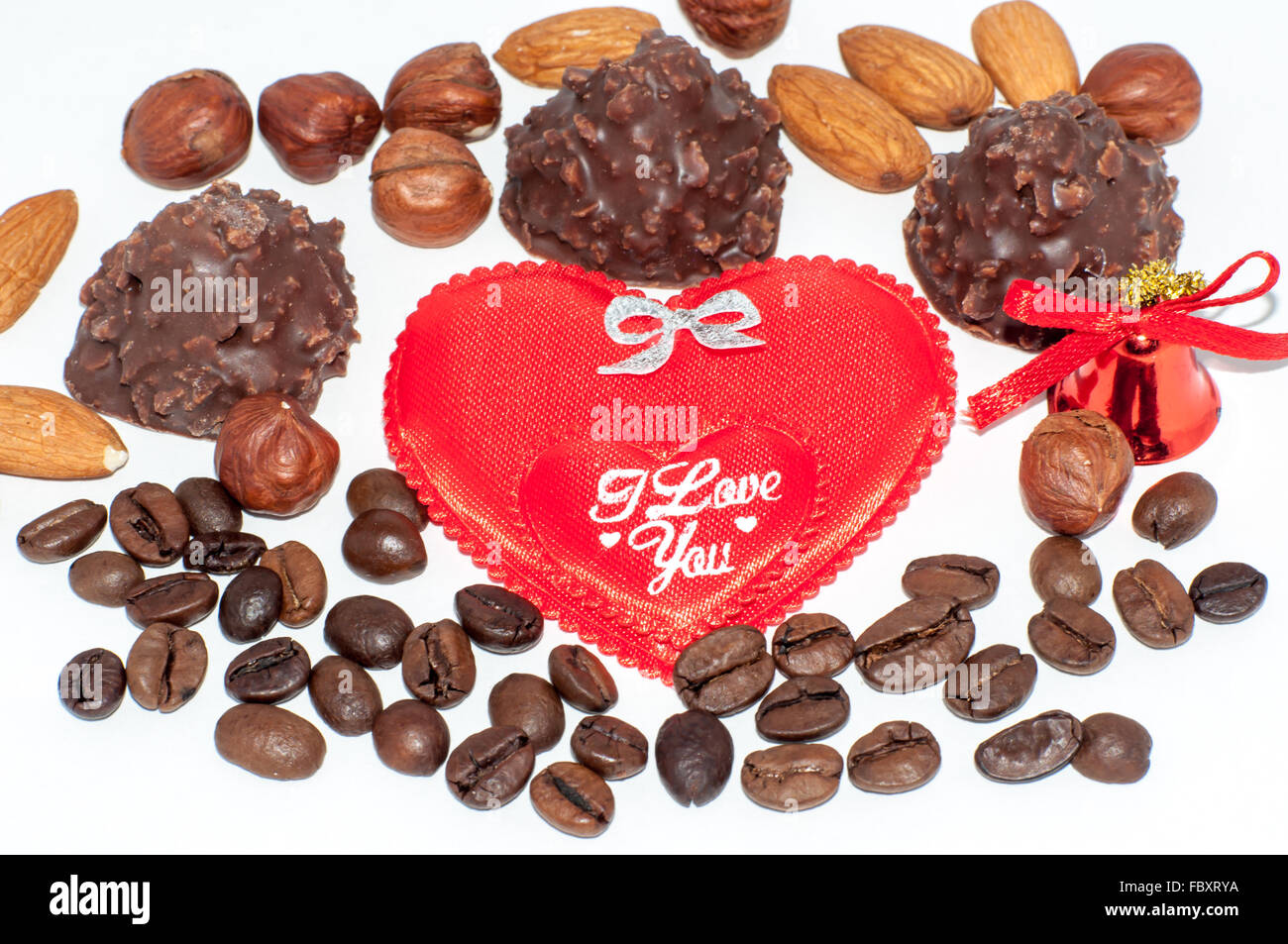 Bonbons au chocolat coeur le Jour de Valentines Banque D'Images