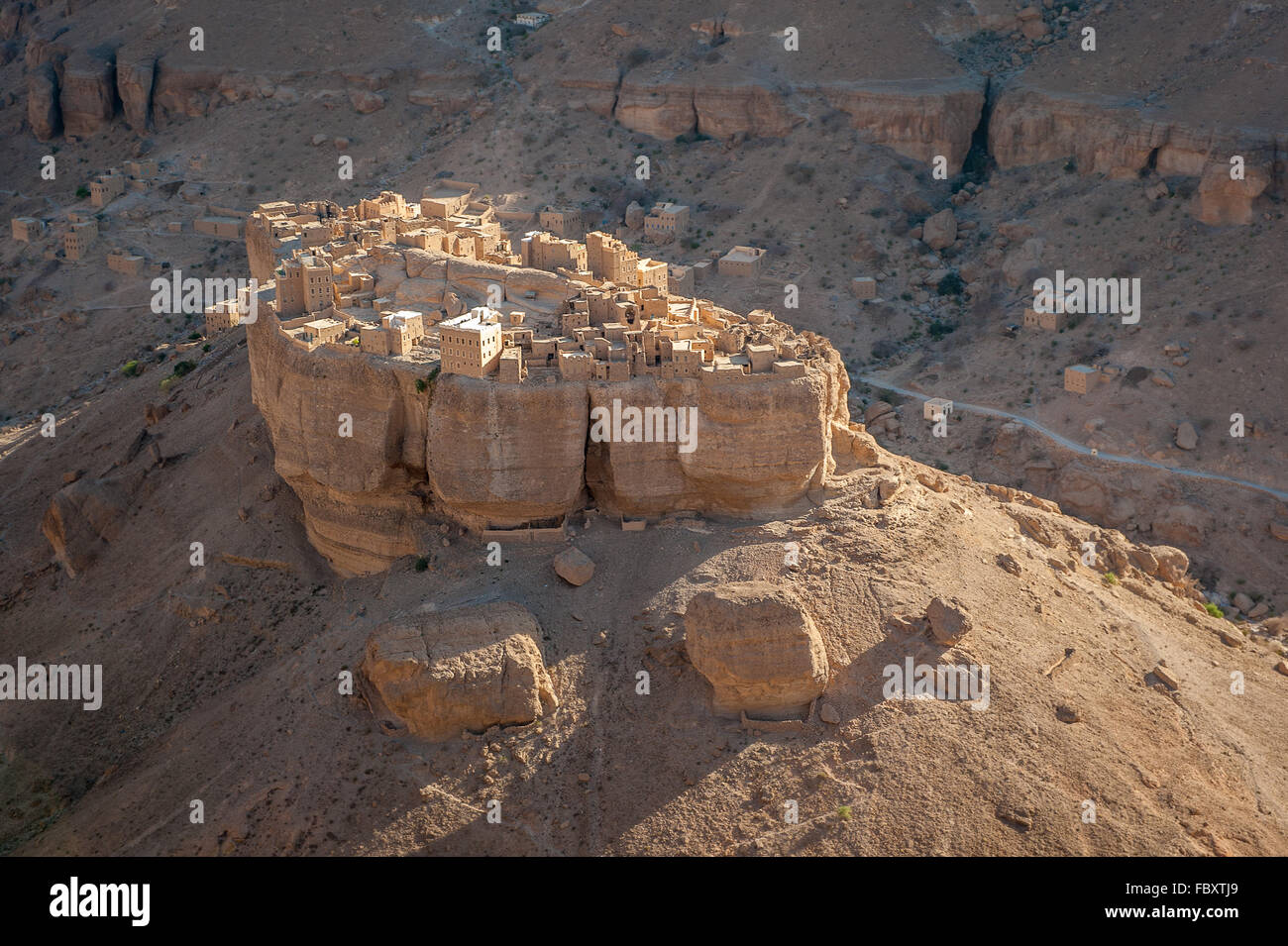 Panorama de l'Al-Jazil Haid dans Wadi Hadramaout - Yémen - Doan Banque D'Images