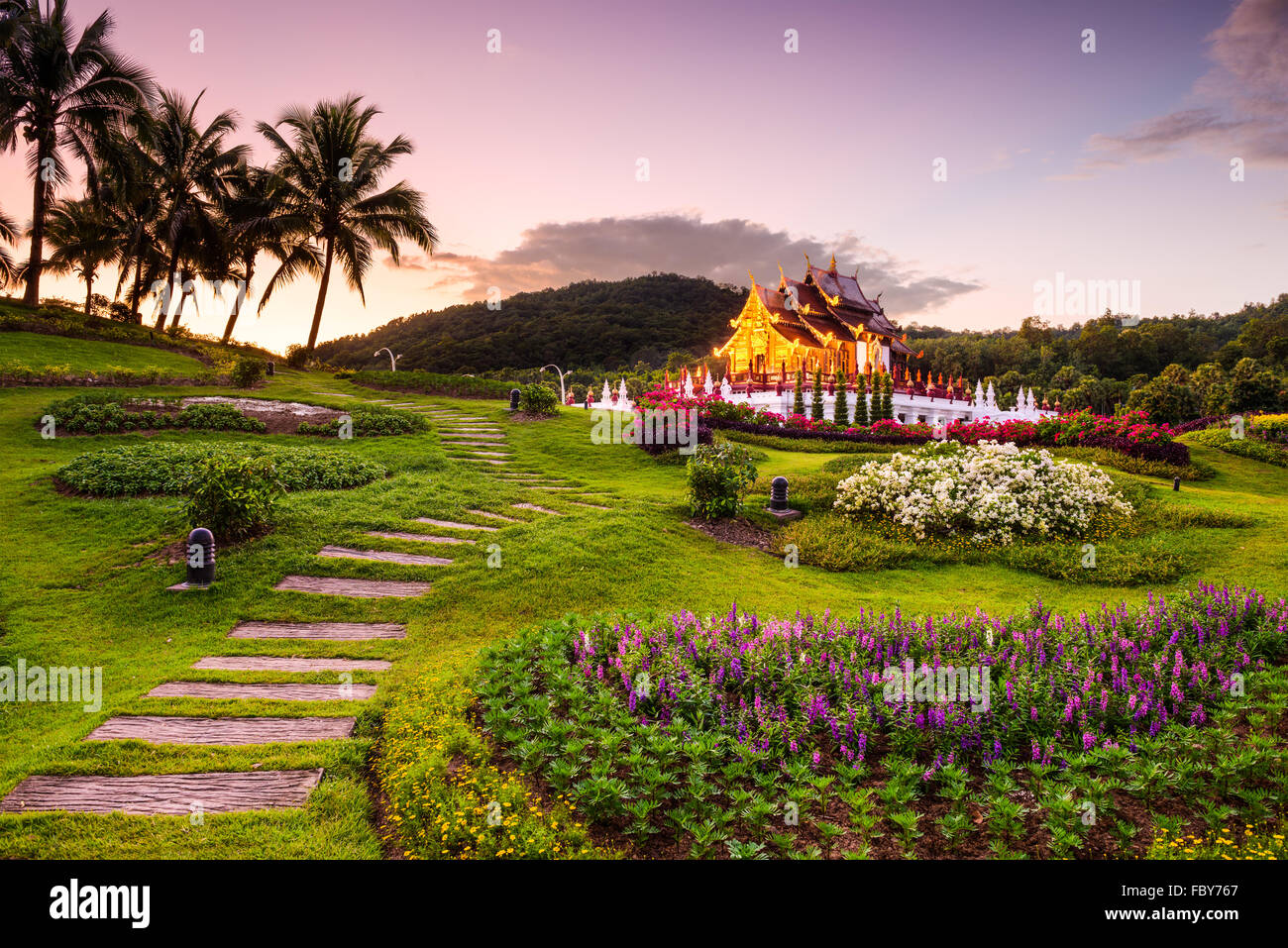 Chiang Mai, Thaïlande au Royal Flora Ratchaphruek Park. Banque D'Images Chiang Mai, Thaïlande au Royal Flora Ratchaphruek Park. Banque D'Images