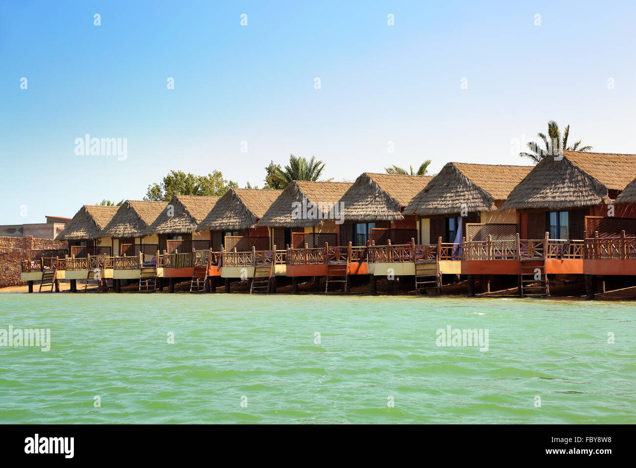 Bungalows à El Gouna Égypte Banque D'Images