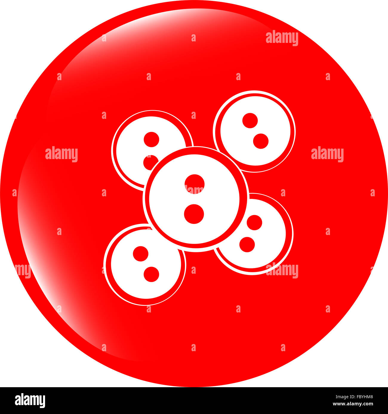 Résumé sur l'icône bouton web brillant Banque D'Images