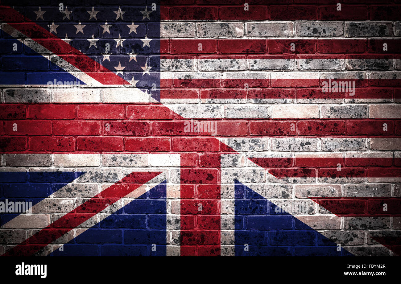 Partenariat américain et britannique. Banque D'Images