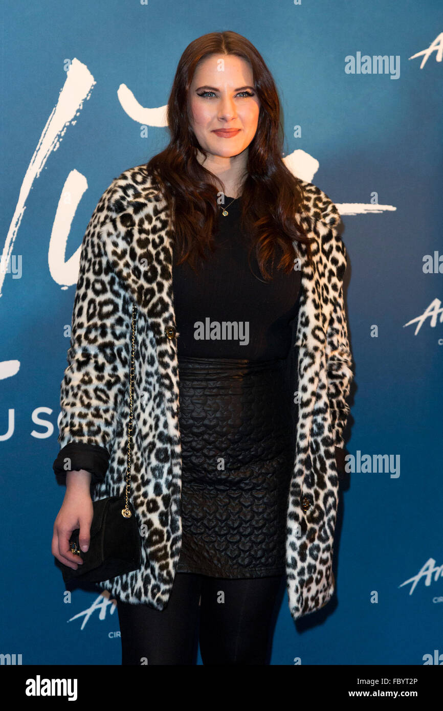 Londres, Royaume-Uni. 19 janvier 2016. DJ et animateur Kat Shoob. Les célébrités arrivent sur le tapis rouge pour le London premiere de Amaluna, le dernier spectacle du Cirque du Soleil, au Royal Albert Hall. Credit : Nick Savage/Alamy Live News Banque D'Images