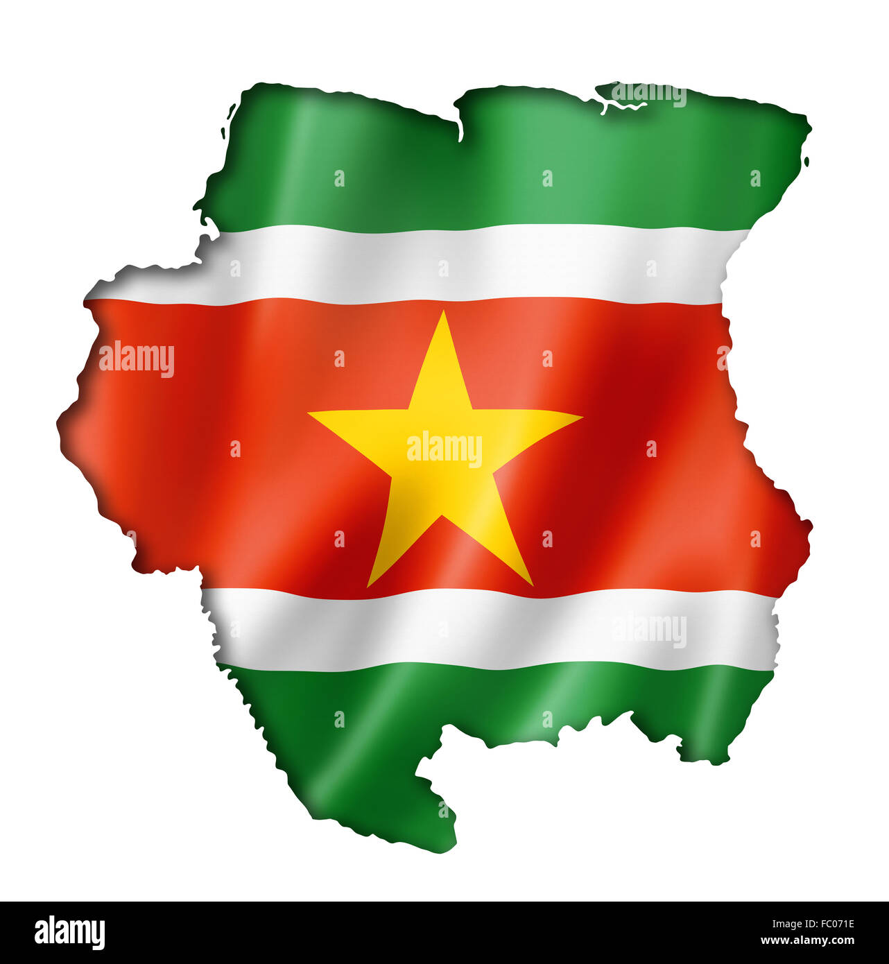 Carte Drapeau Suriname Banque D'Images