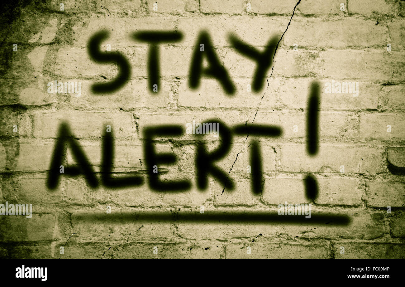 Restez alerte Concept Banque D'Images