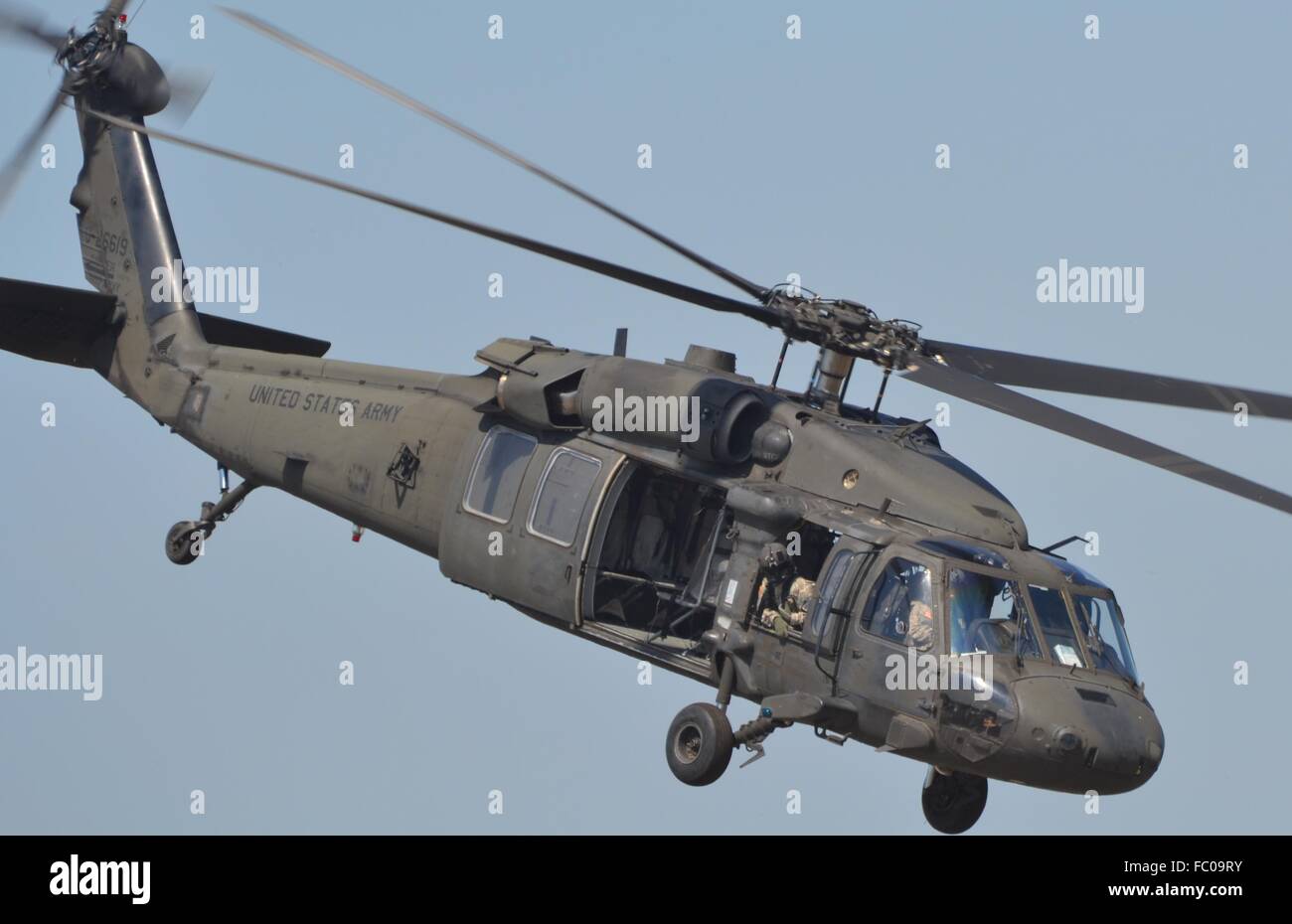 Un UH-60 Blackhawk exploités par l'Armée Rangers Banque D'Images