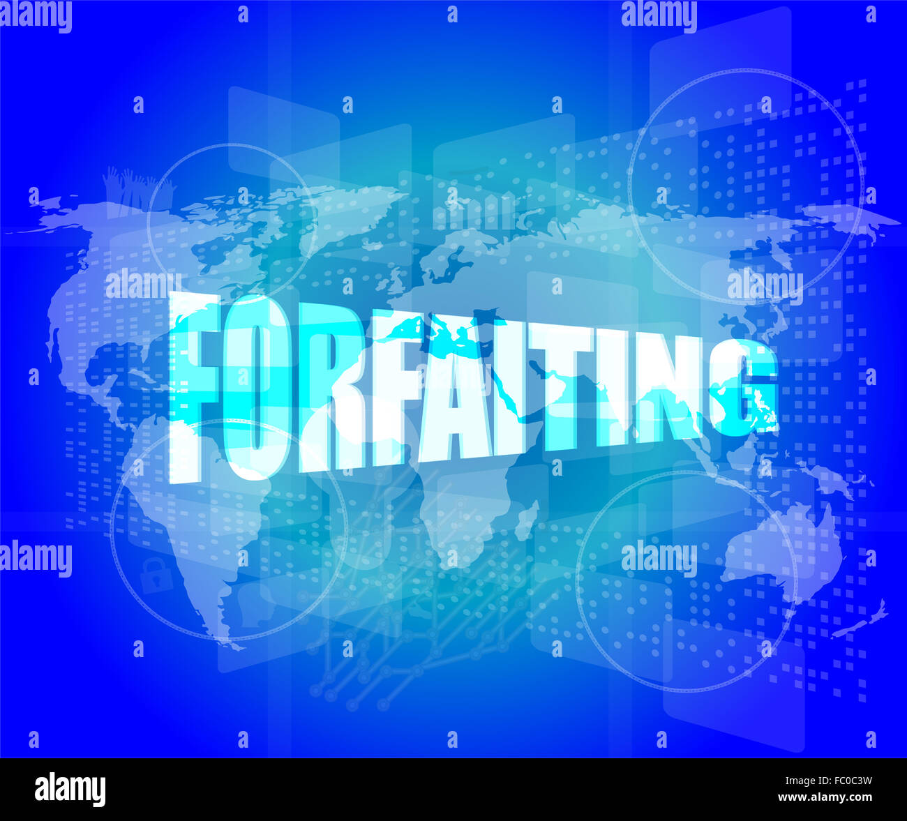 Le forfaitage mot sur digital touch screen Banque D'Images