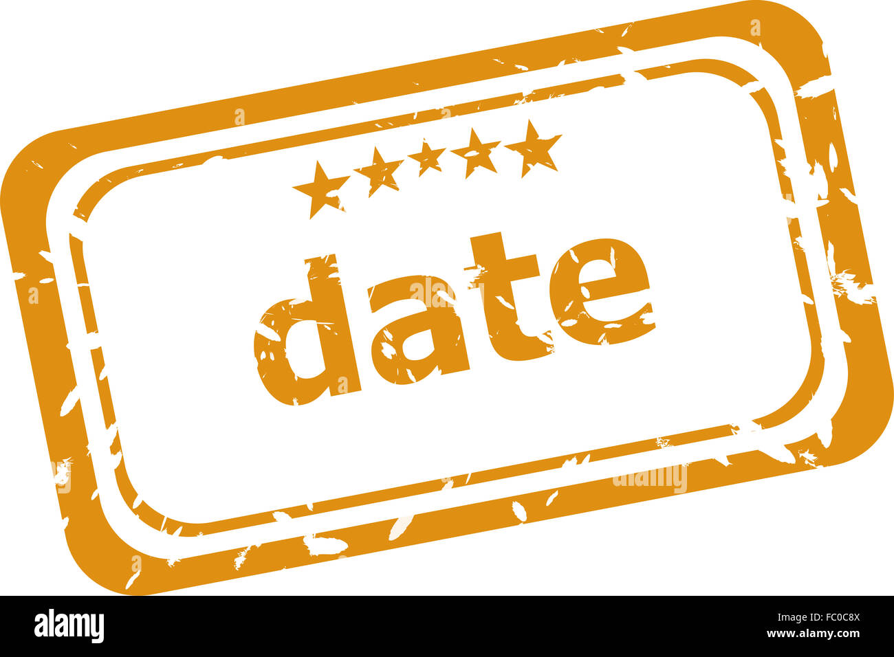 Date mot en vieux timbres en caoutchouc d'affaires Banque D'Images