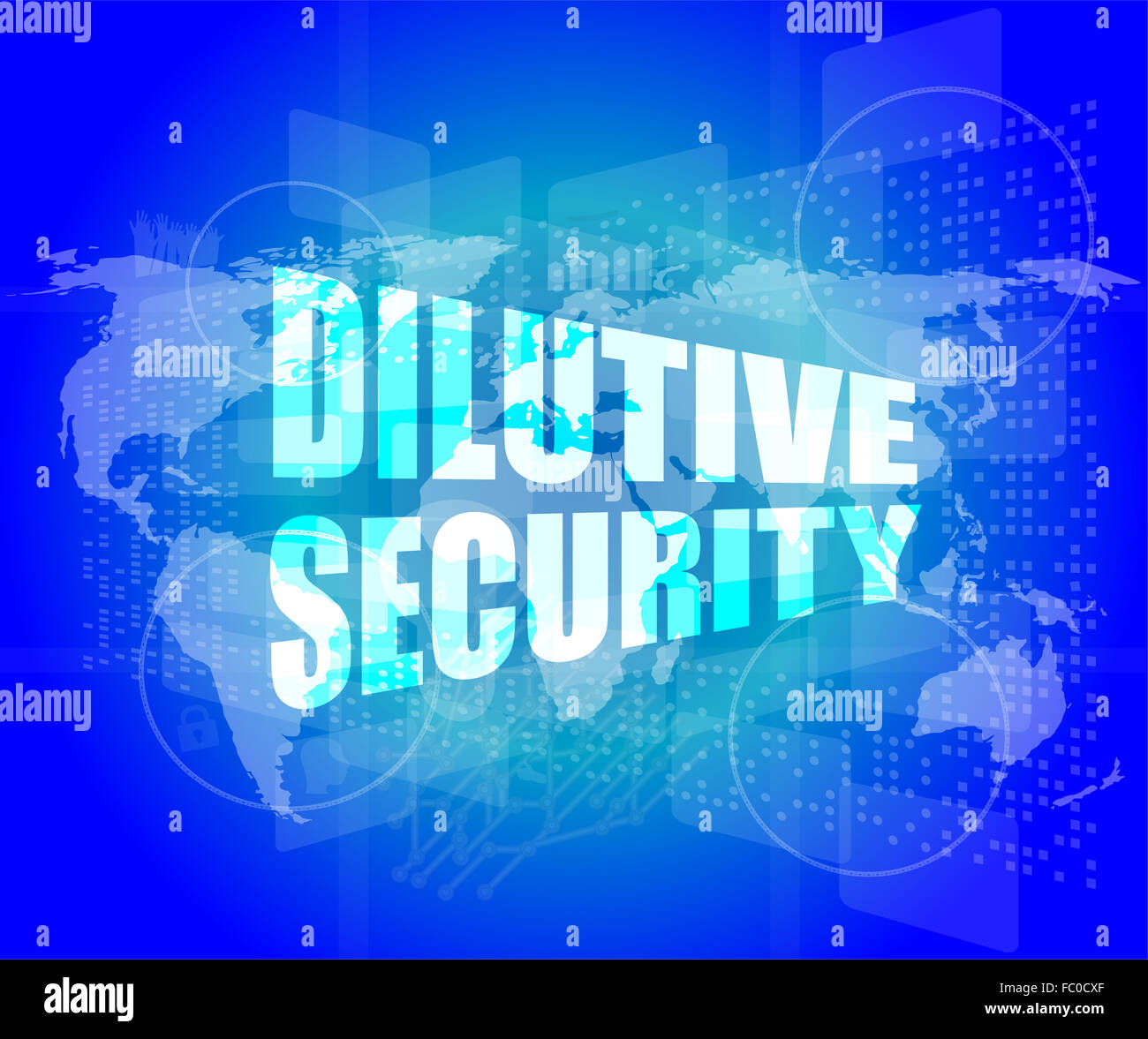 Dilutives sur digital touch screen Banque D'Images