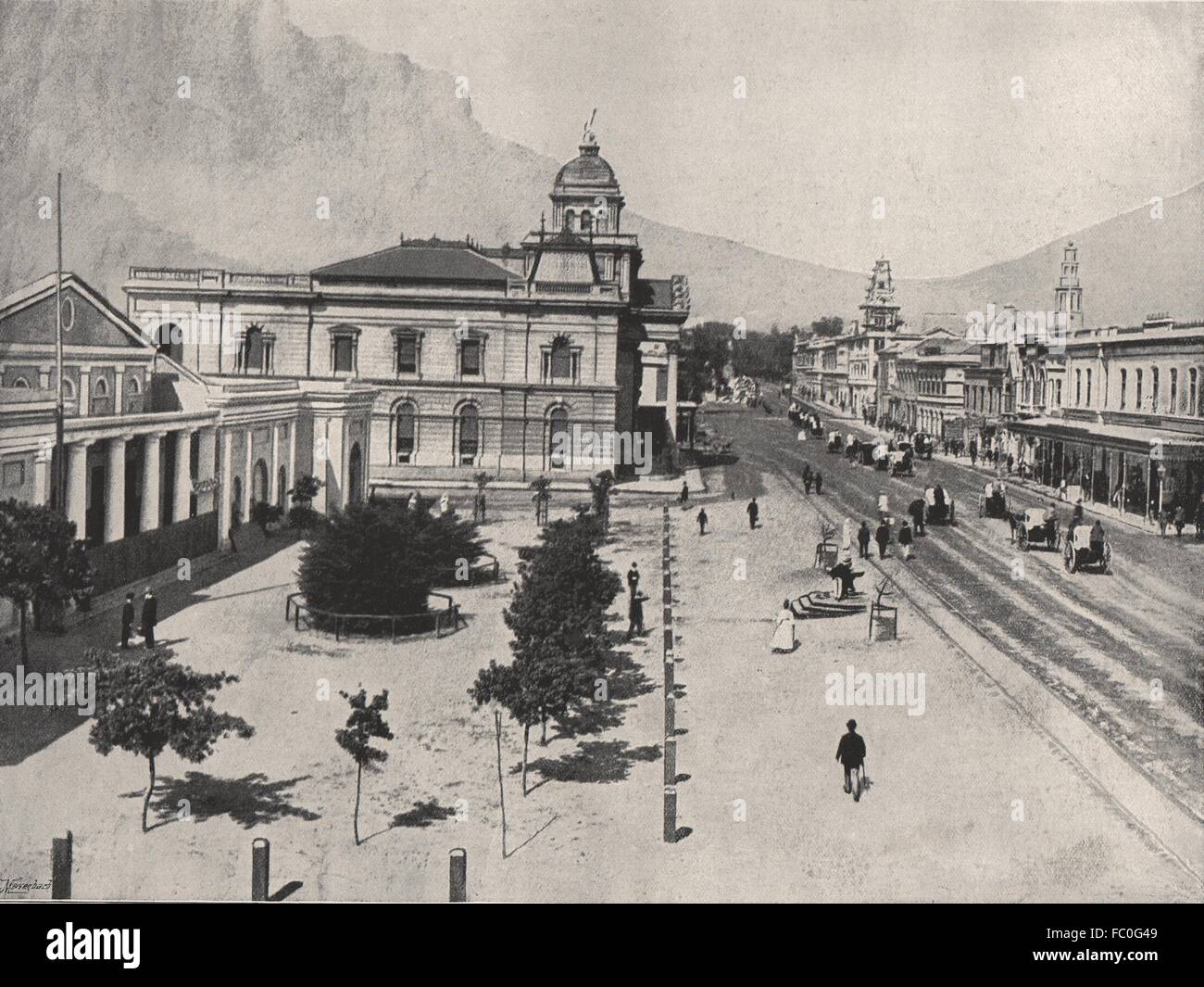 La ville du Cap. Adderley Street Échange Commercial Standard Bank. L'Afrique du Sud, 1895 Banque D'Images
