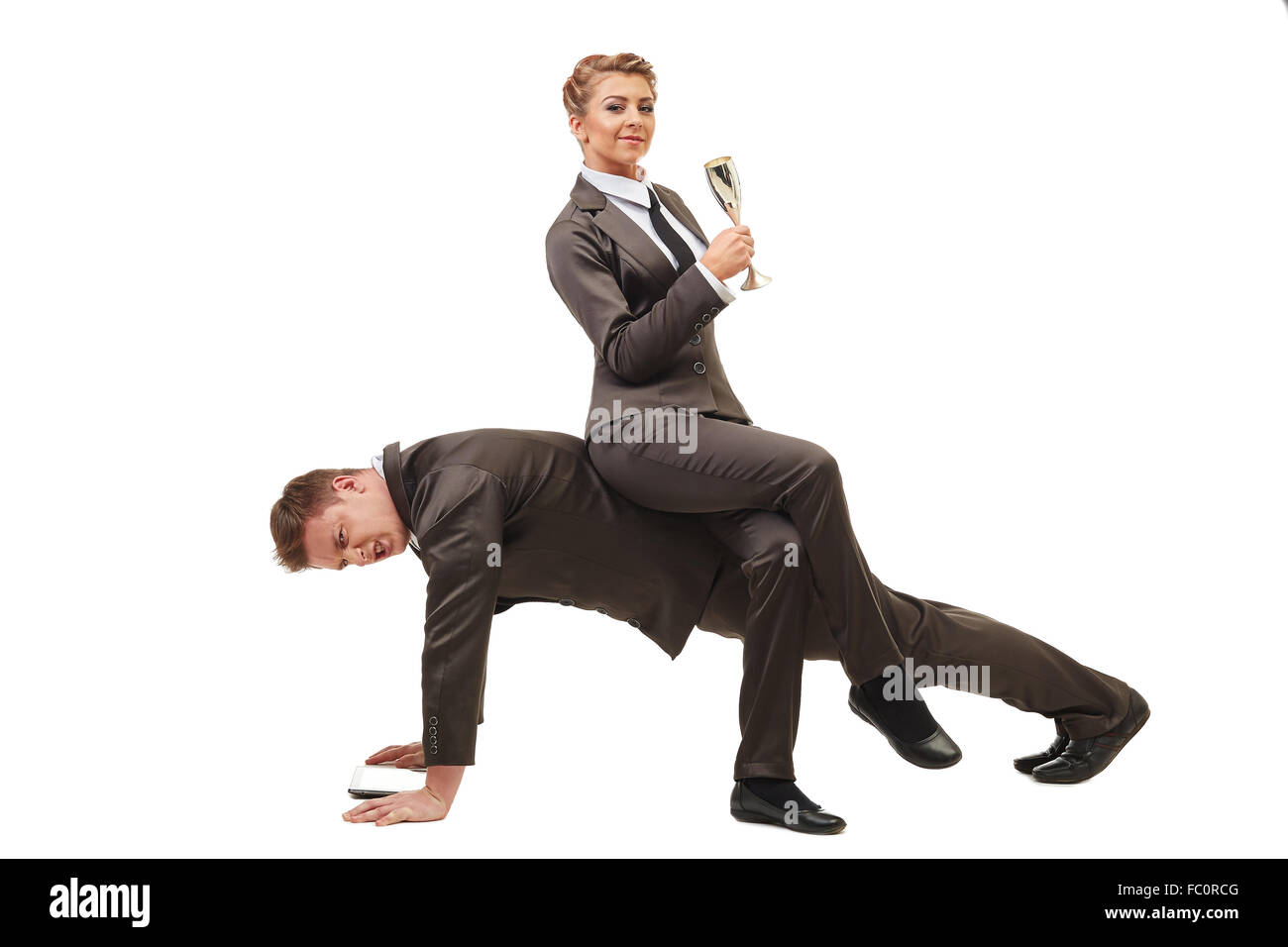 Concept d'entreprise. Collègues fonctionne de pair Banque D'Images