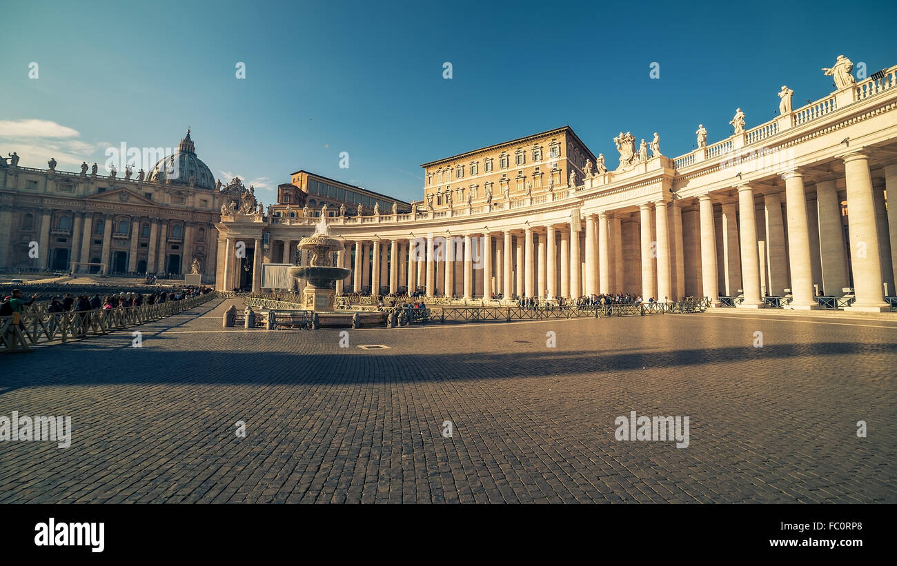 Vatican et Rome, Italie : la Place Saint Pierre Banque D'Images
