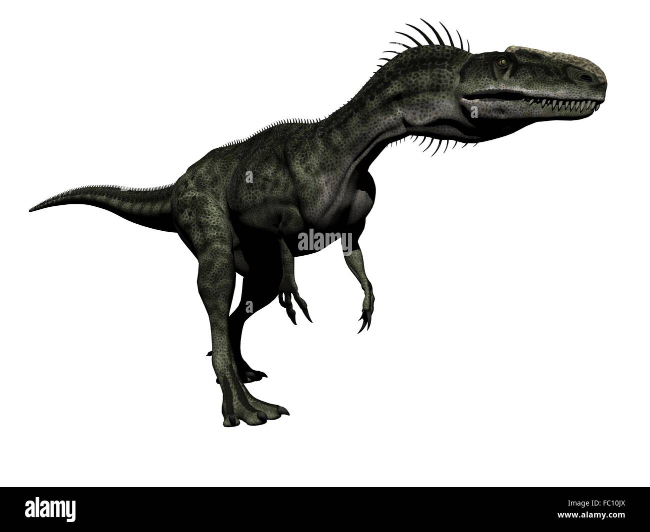 Dinosaure monolophosaurus - 3D render Banque D'Images