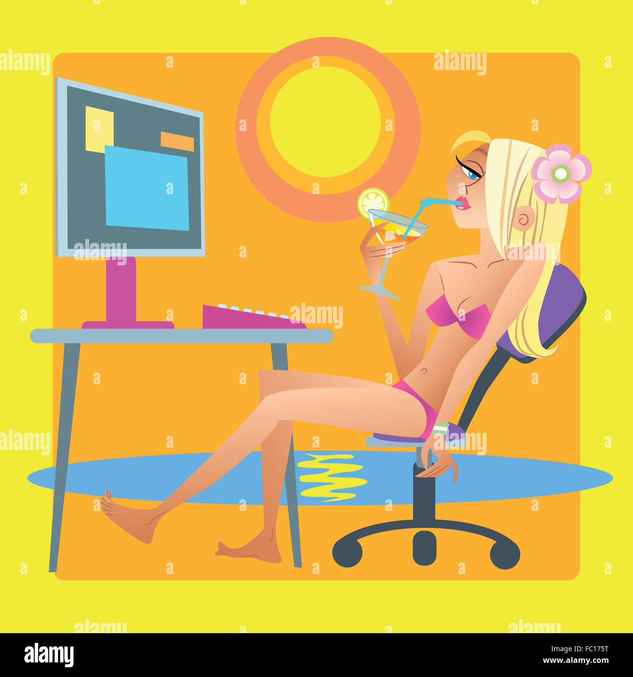 Downshifter fonctionne programmeur ordinateur resort Banque D'Images