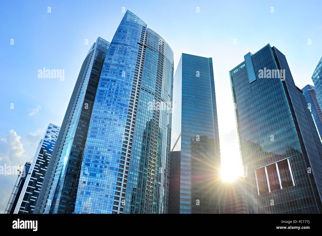 Les immeubles de bureaux, Singapour Banque D'Images