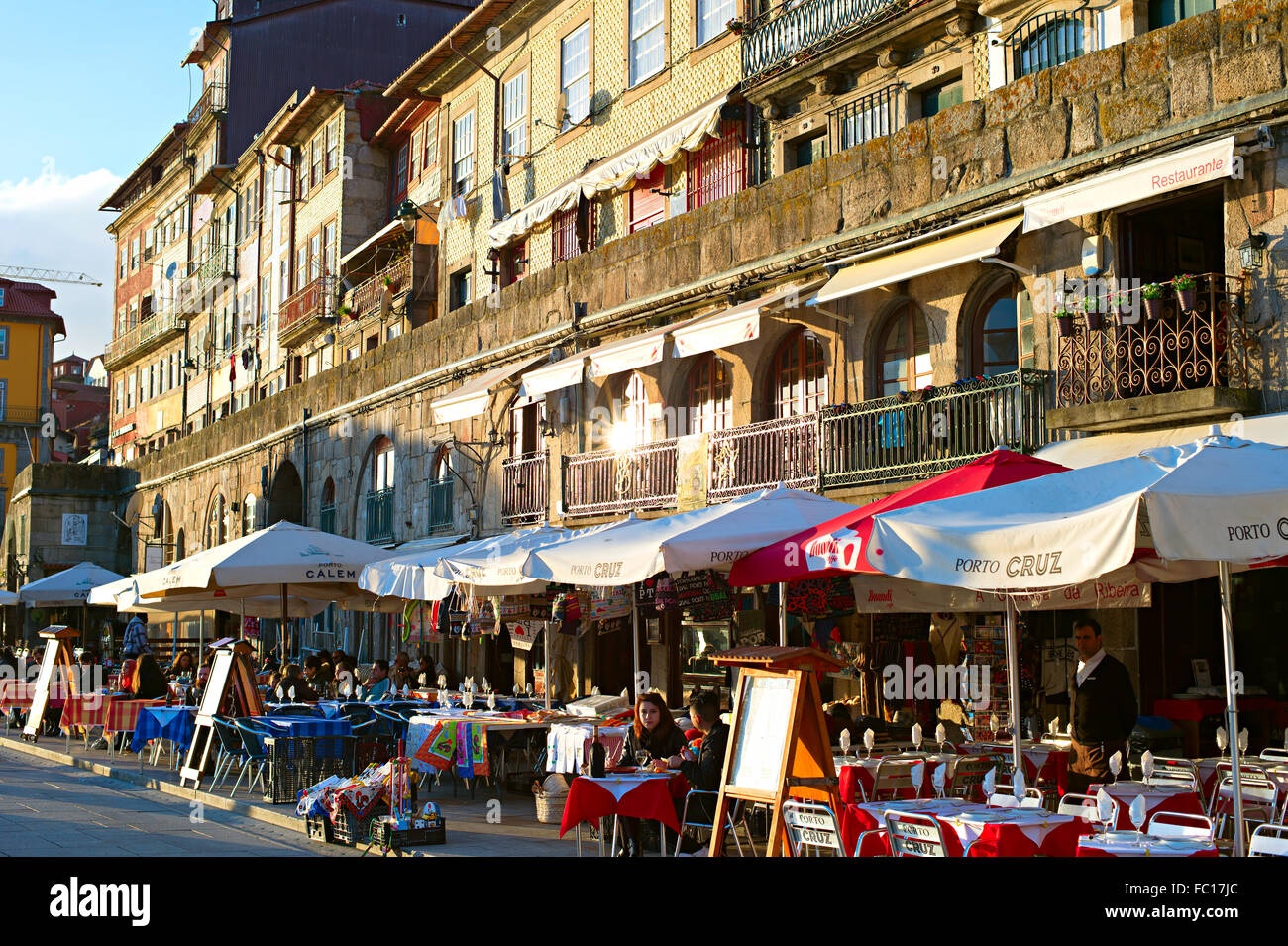 Restaurant en plein air, Port, Portugal Banque D'Images