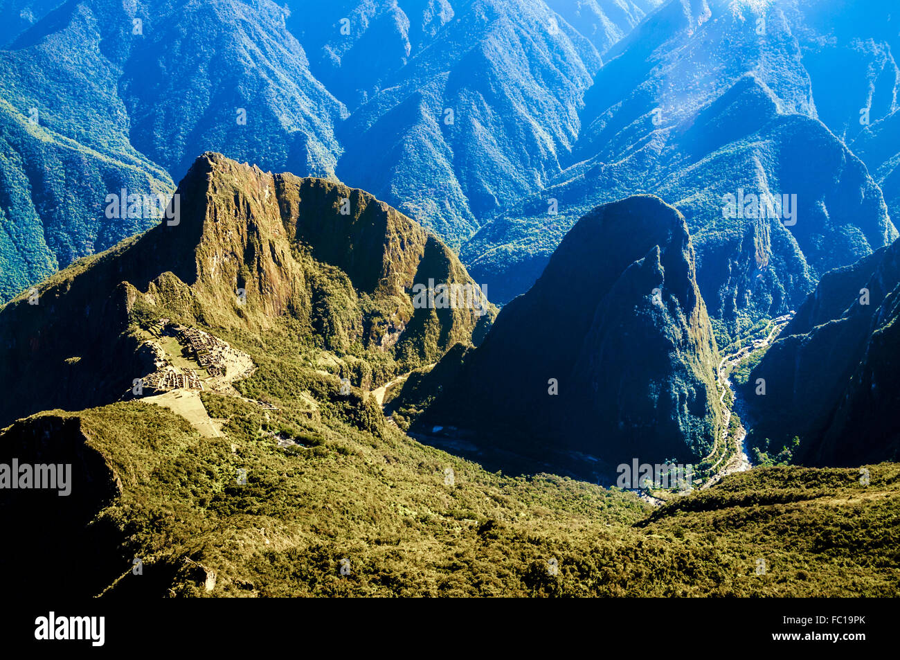 Voir Machu Picchu Tôt le matin Banque D'Images
