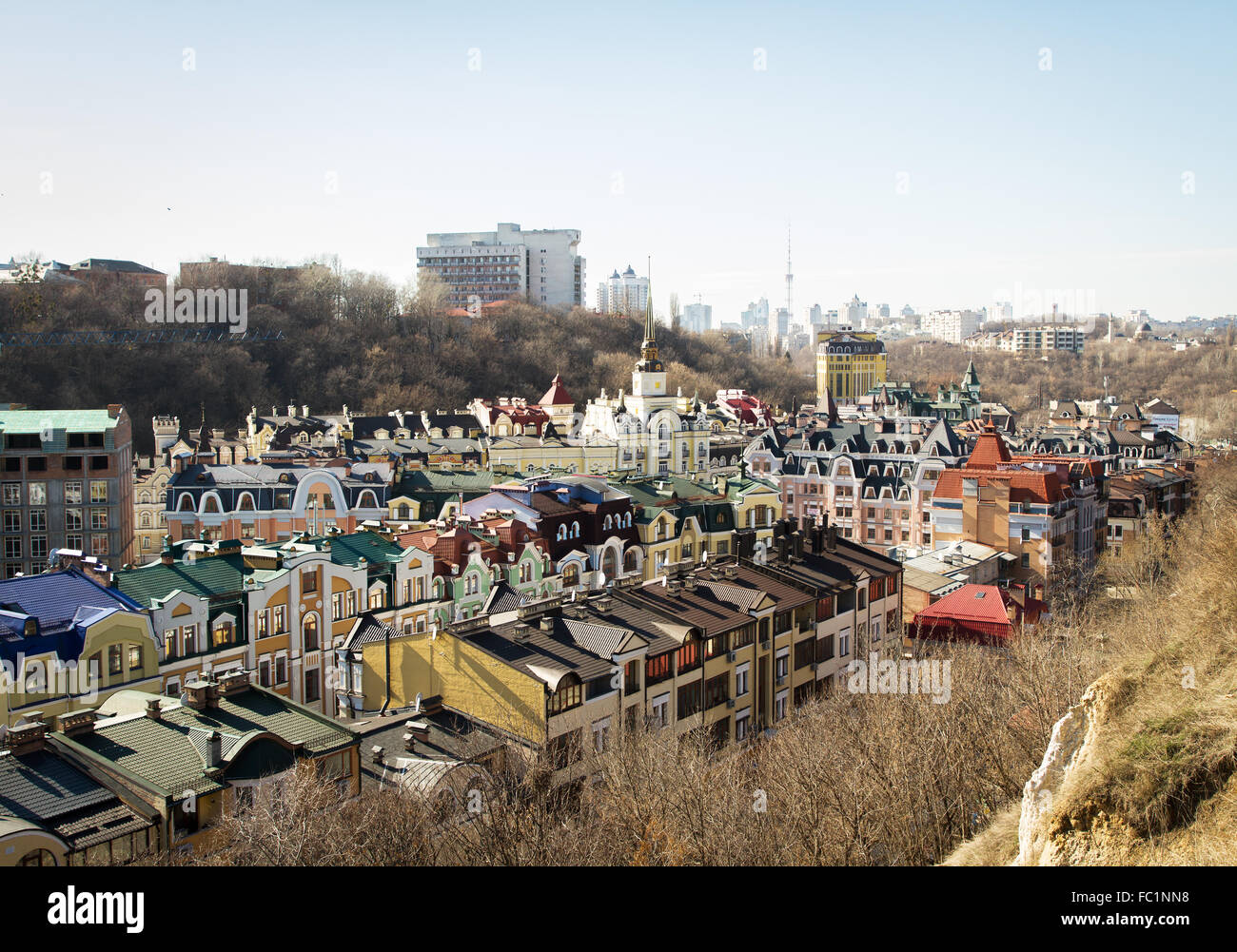 Le district d'élite Vozdvizhenka à Kiev, Ukraine Banque D'Images