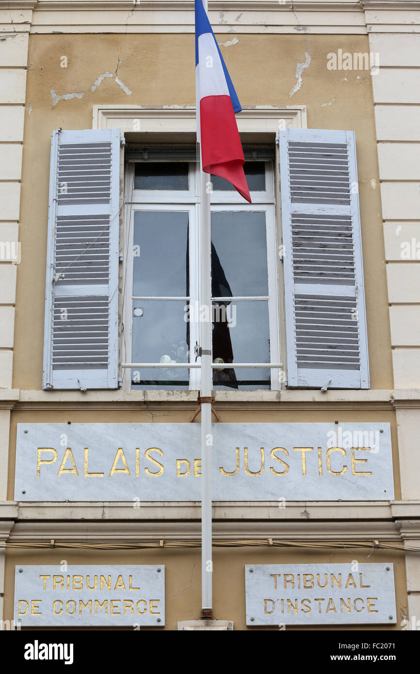 Saint Tropez, Palais de justice. Banque D'Images