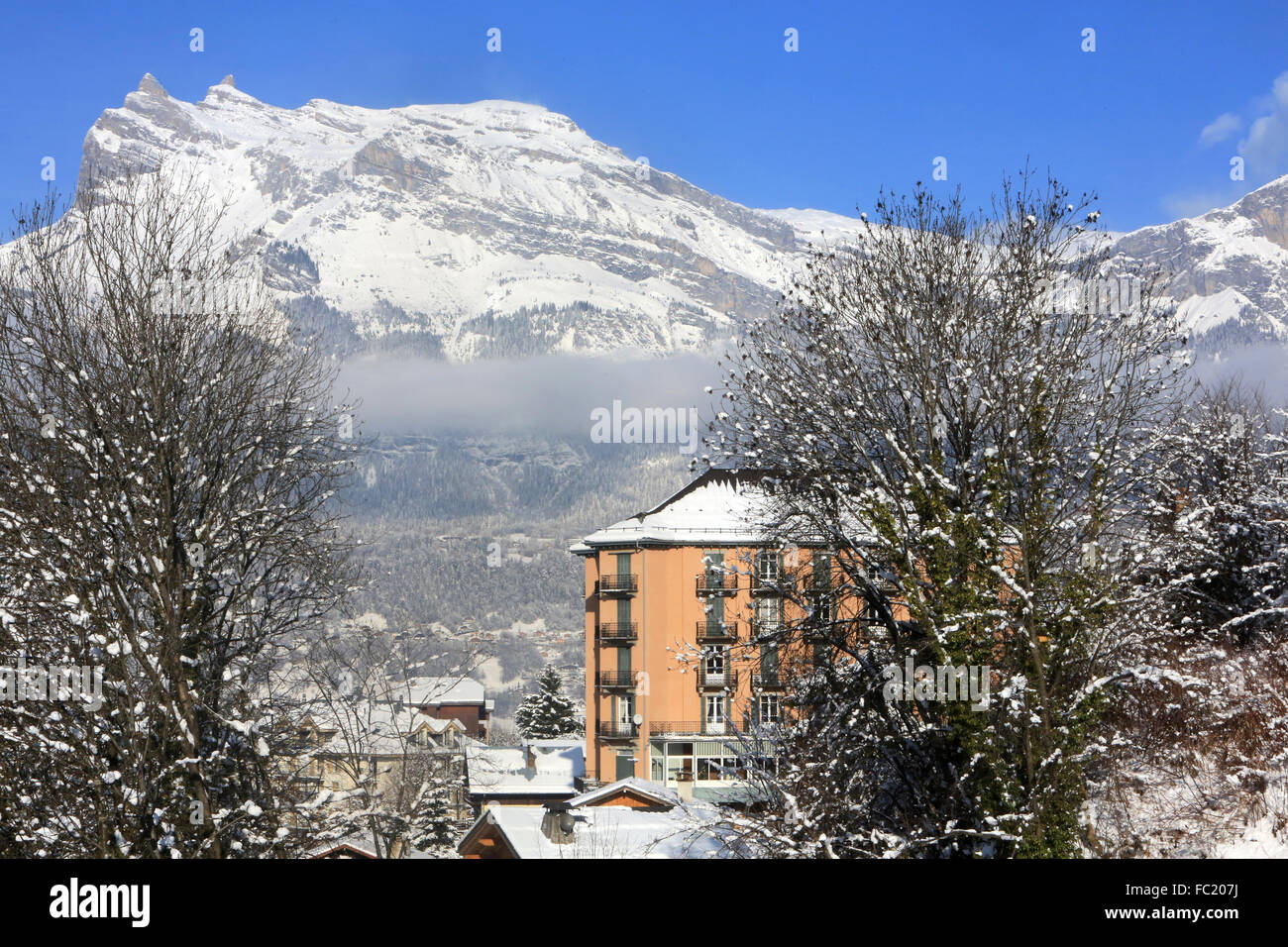 Centre-ville. Saint-Gervais-les-Bains. Banque D'Images